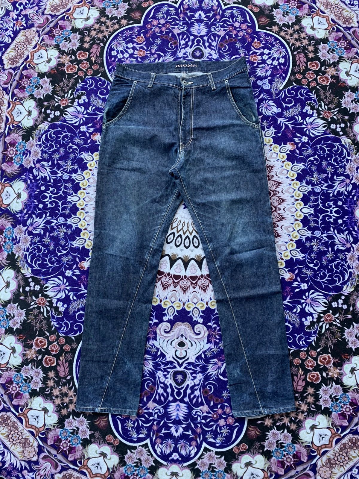 Other Vintage Japanese Brand Narrow Faded Wash Denim Size US 35 - 1 Thumbnail
