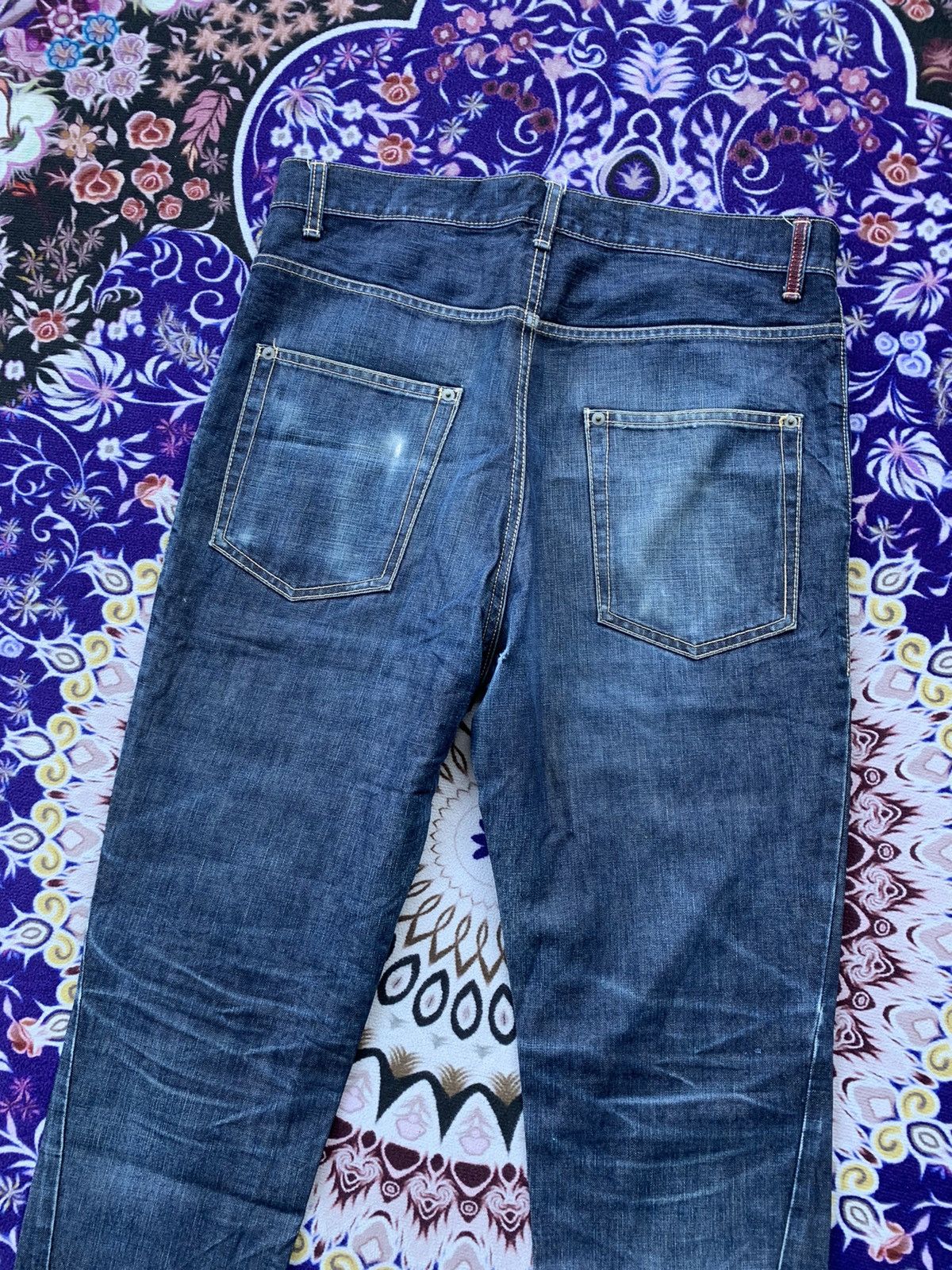 Other Vintage Japanese Brand Narrow Faded Wash Denim Size US 35 - 8 Thumbnail