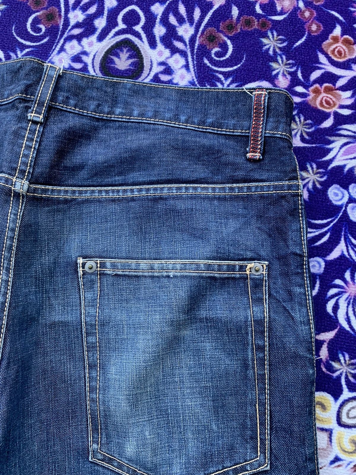 Other Vintage Japanese Brand Narrow Faded Wash Denim Size US 35 - 9 Thumbnail