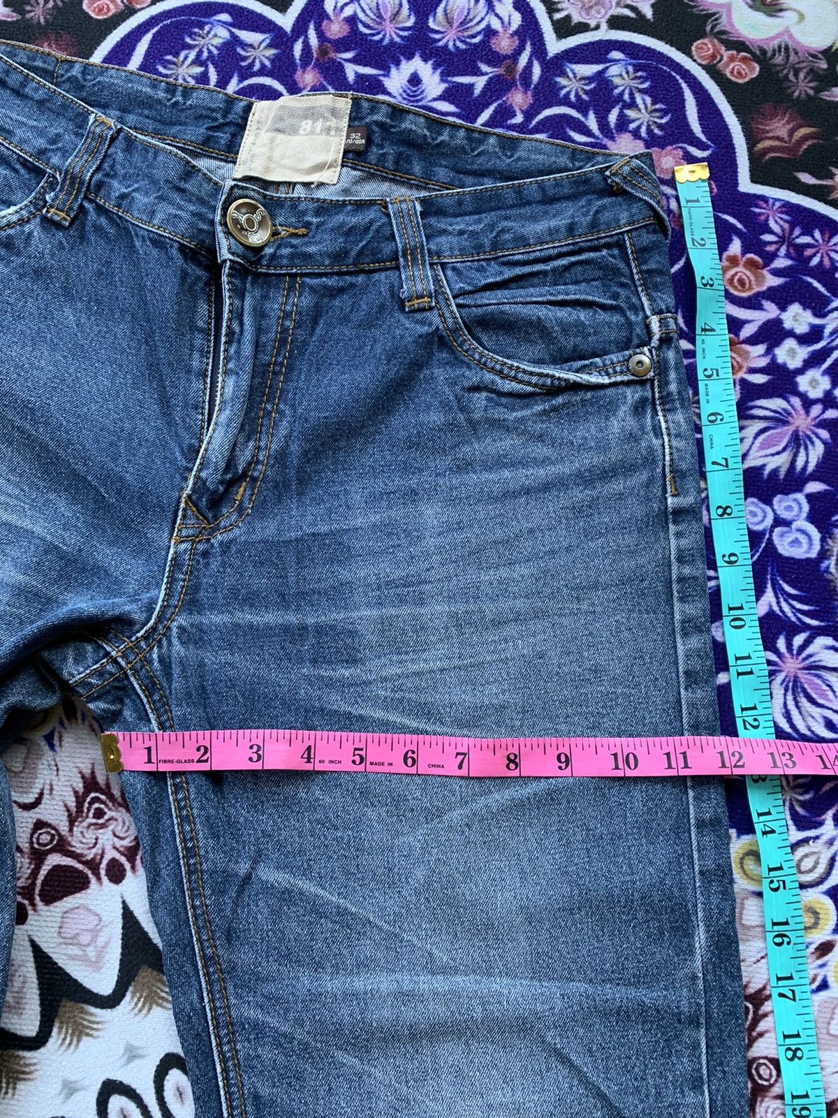 Japanese Brand Samuel & Kevin Faded Wash Denim Size US 35 - 11 Thumbnail