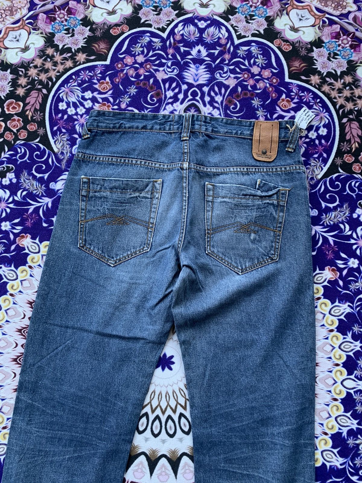 Japanese Brand Samuel & Kevin Faded Wash Denim Size US 35 - 8 Thumbnail