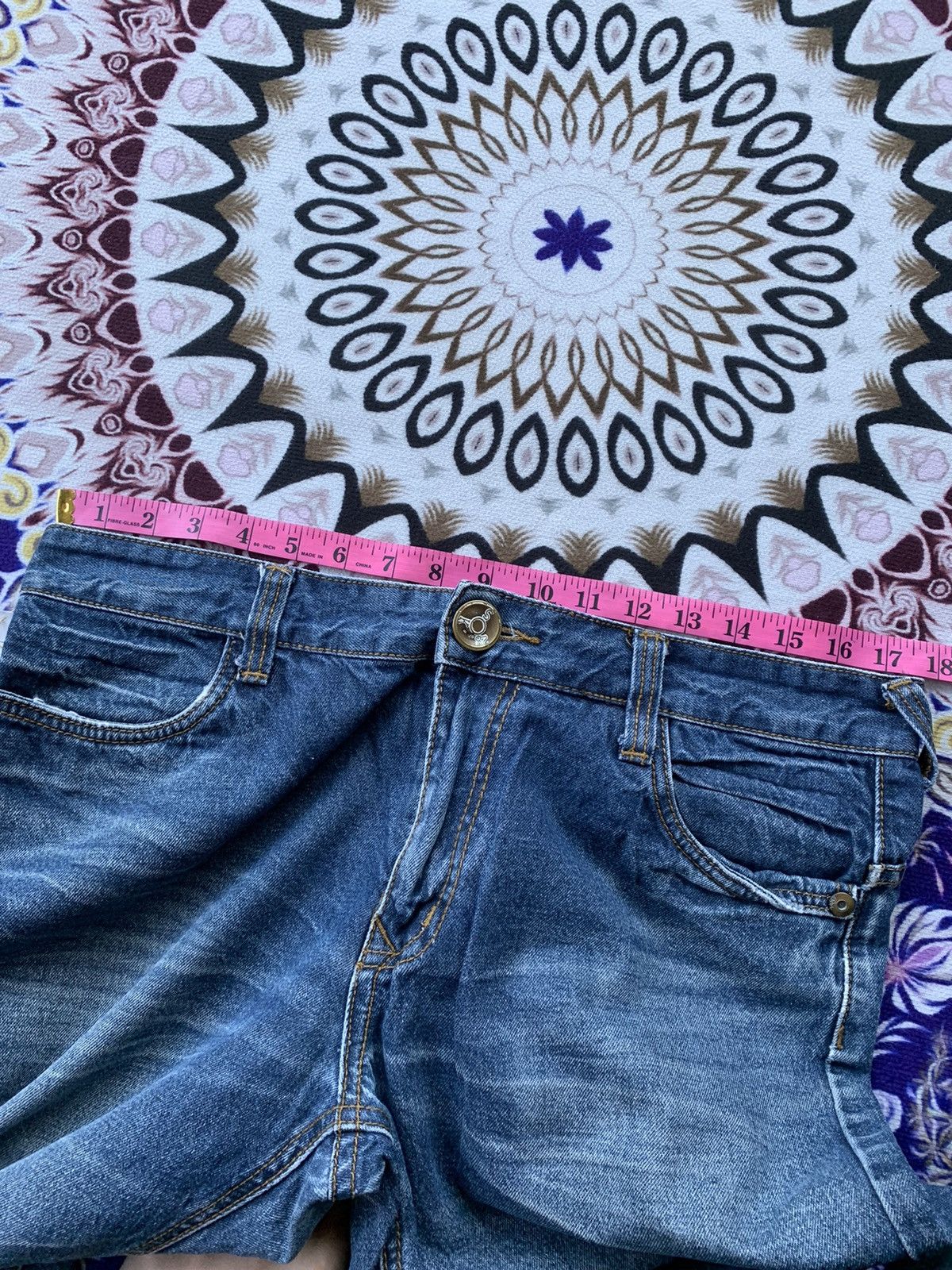Japanese Brand Samuel & Kevin Faded Wash Denim Size US 35 - 10 Thumbnail
