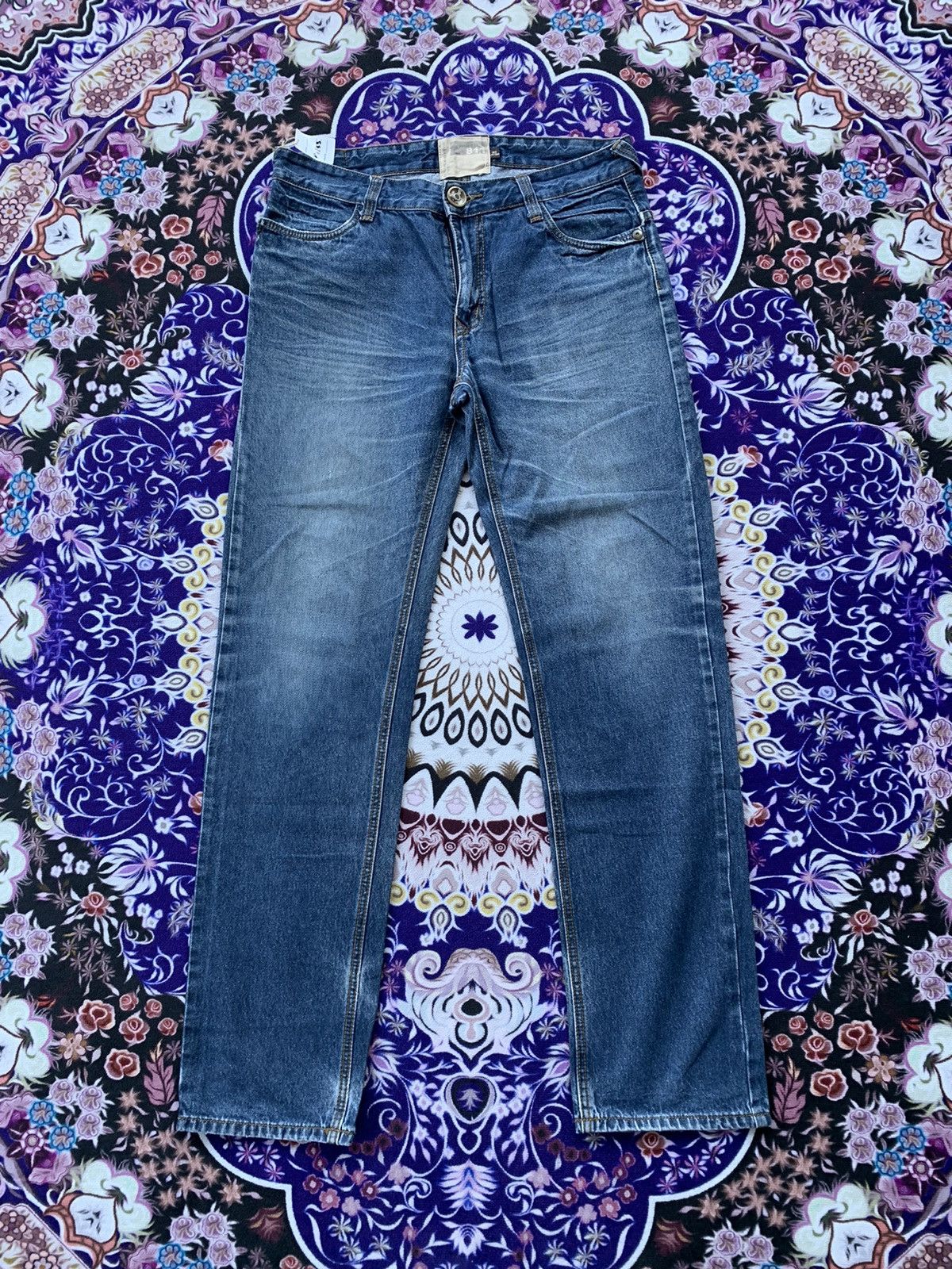 Japanese Brand Samuel & Kevin Faded Wash Denim Size US 35 - 1 Thumbnail