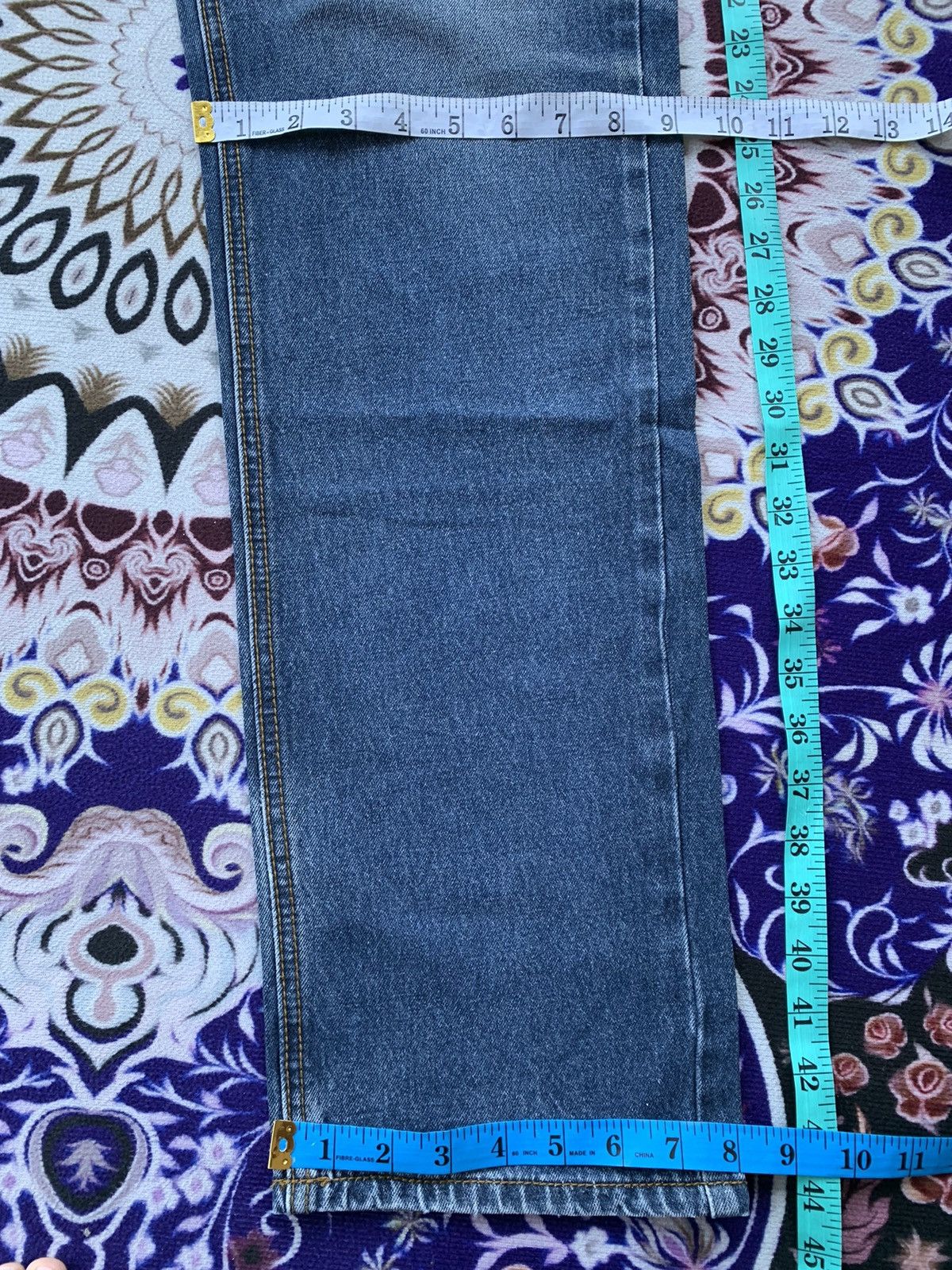 Japanese Brand Samuel & Kevin Faded Wash Denim Size US 35 - 12 Thumbnail