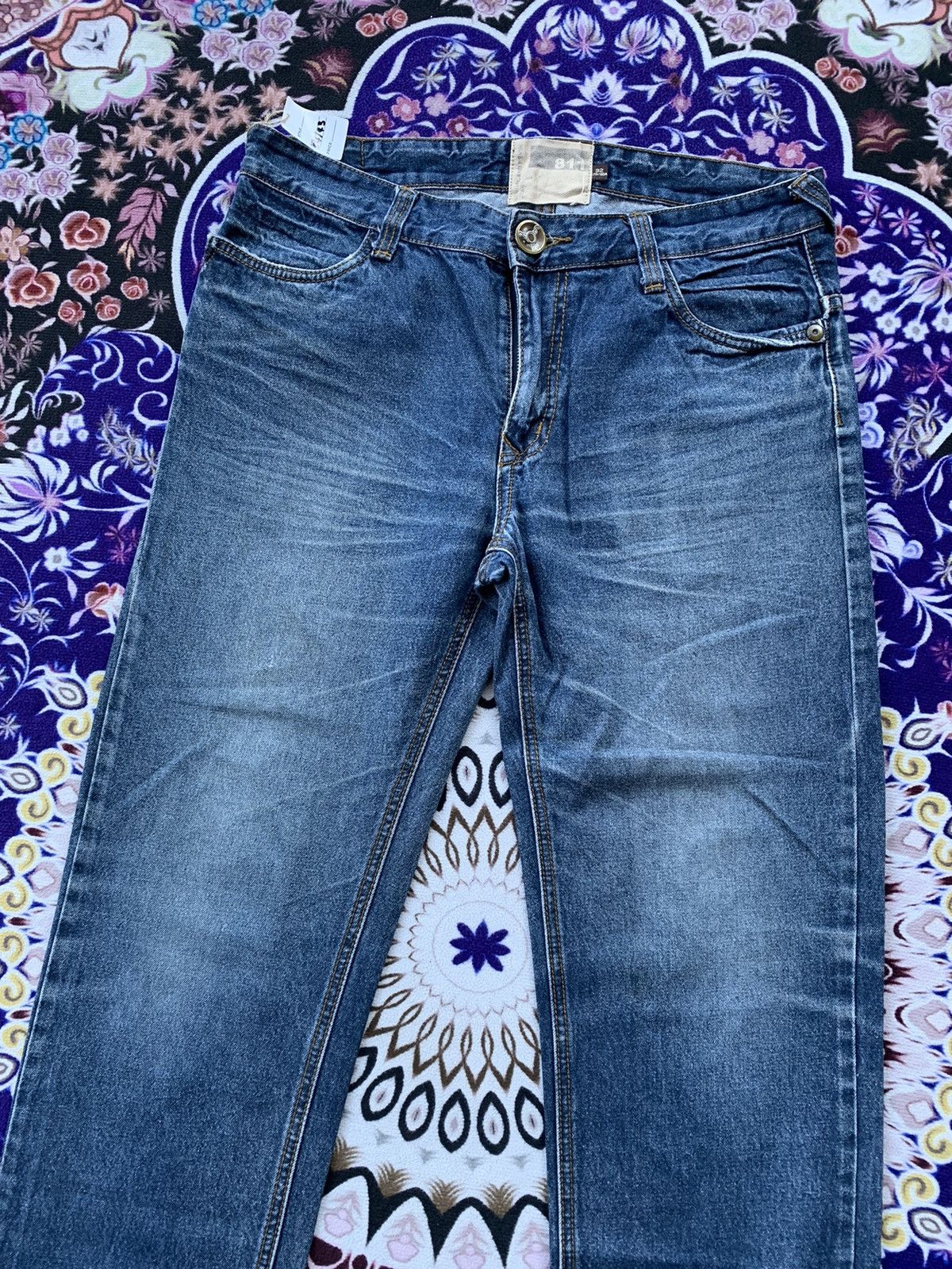 Japanese Brand Samuel & Kevin Faded Wash Denim Size US 35 - 2 Thumbnail