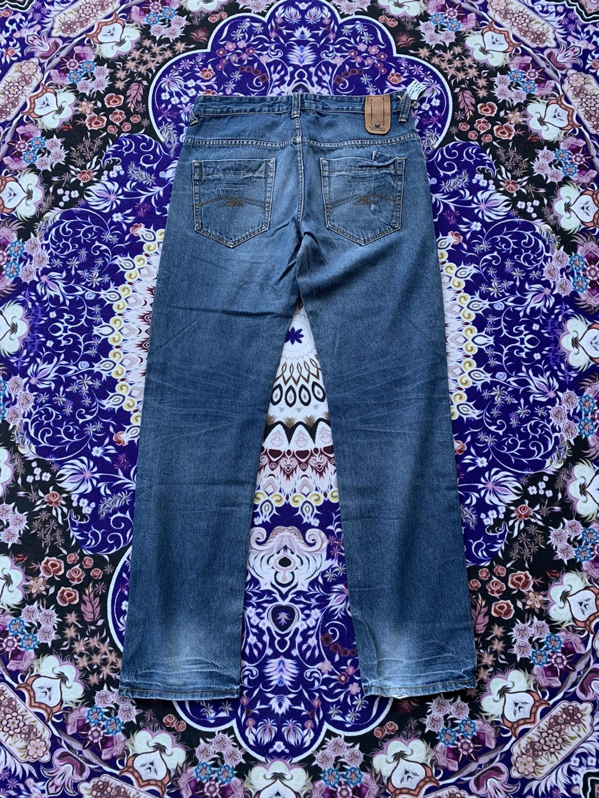 Japanese Brand Samuel & Kevin Faded Wash Denim Size US 35 - 5 Thumbnail