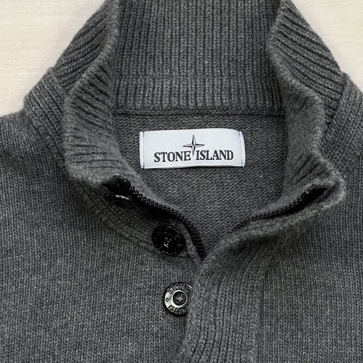 Stone Island Stone Island Grey Knitwear Sweater 1/4 Zip Button Ups Size US XL / EU 56 / 4 - 5 Thumbnail