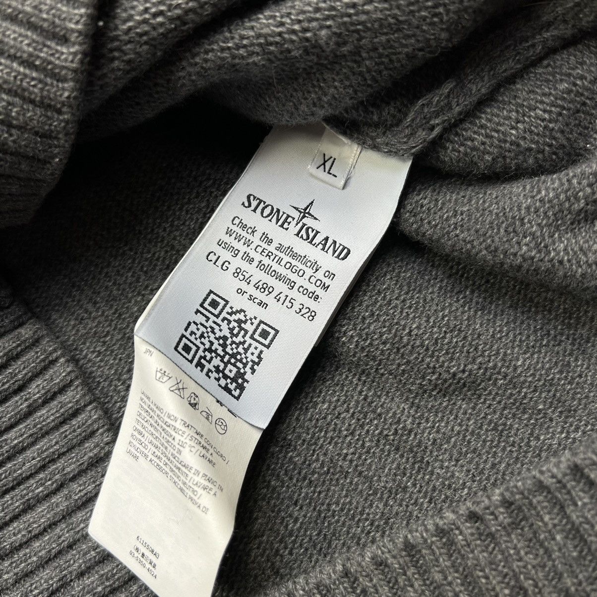 Stone Island Stone Island Grey Knitwear Sweater 1/4 Zip Button Ups Size US XL / EU 56 / 4 - 6 Thumbnail