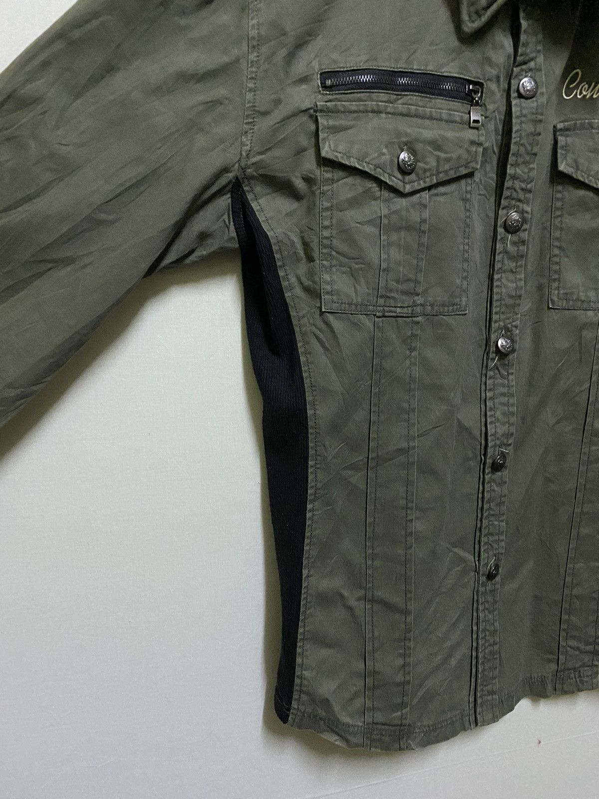 Japanese Brand Semantic Design Hybrid Shirt Embroidery Army Size US L / EU 52-54 / 3 - 3 Thumbnail
