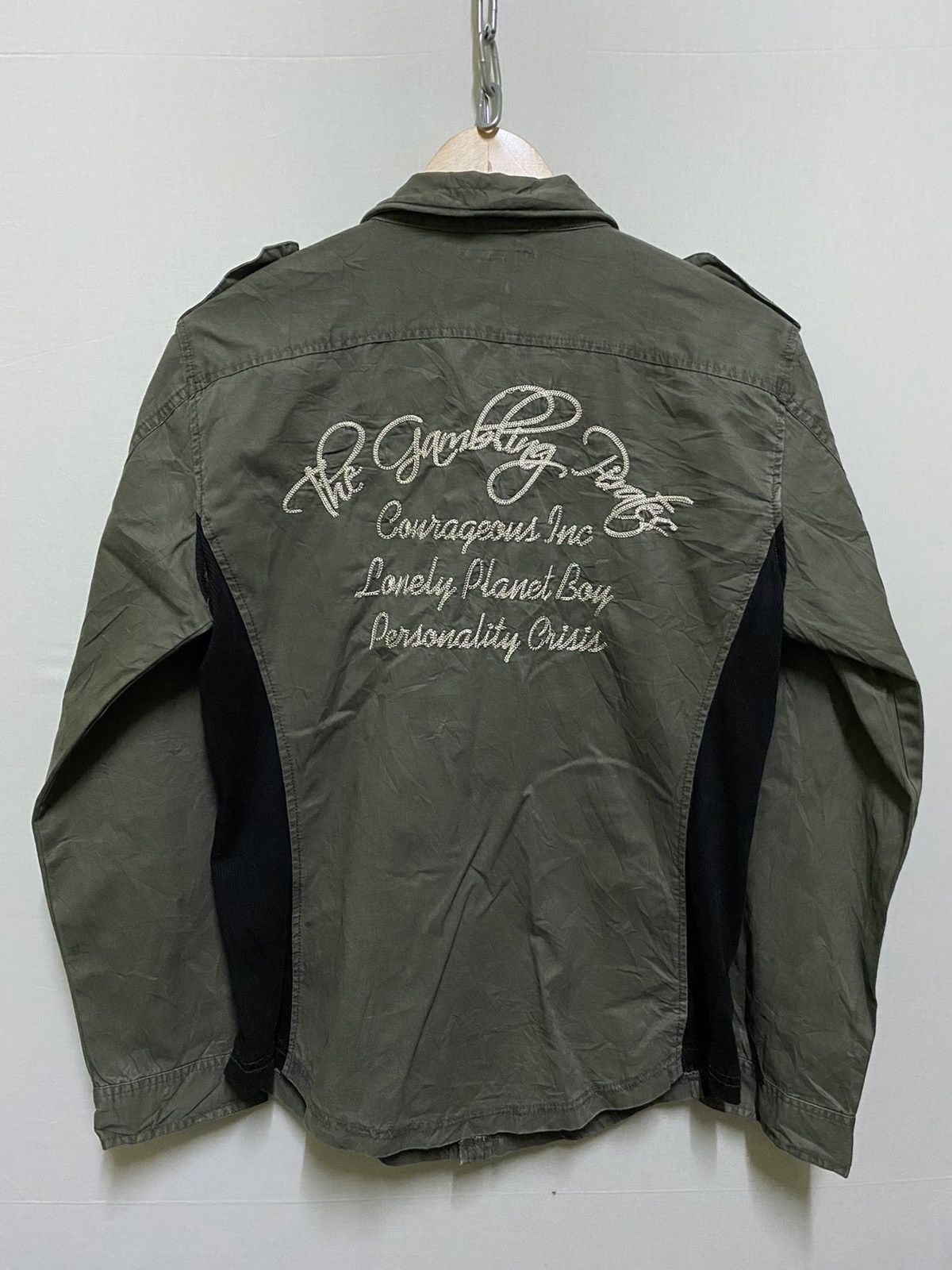 Japanese Brand Semantic Design Hybrid Shirt Embroidery Army Size US L / EU 52-54 / 3 - 8 Thumbnail