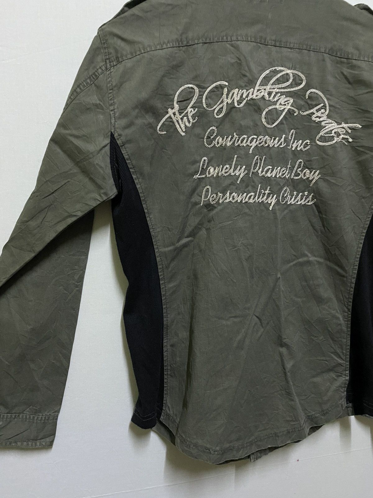 Japanese Brand Semantic Design Hybrid Shirt Embroidery Army Size US L / EU 52-54 / 3 - 9 Thumbnail