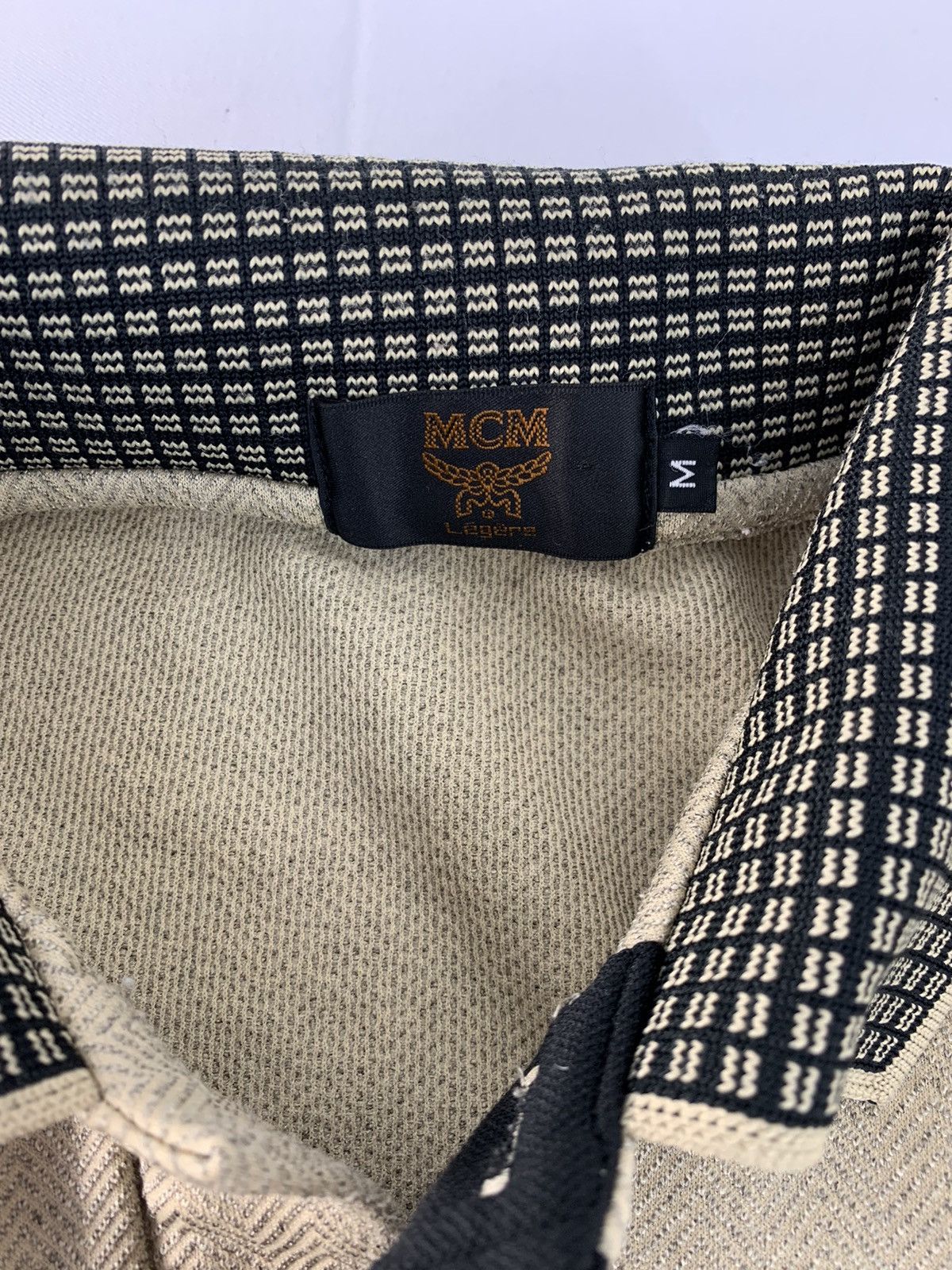 MCM 90s Hype MCM Legere Single Pocket Herringbone Polo Tee Size US M / EU 48-50 / 2 - 6 Thumbnail