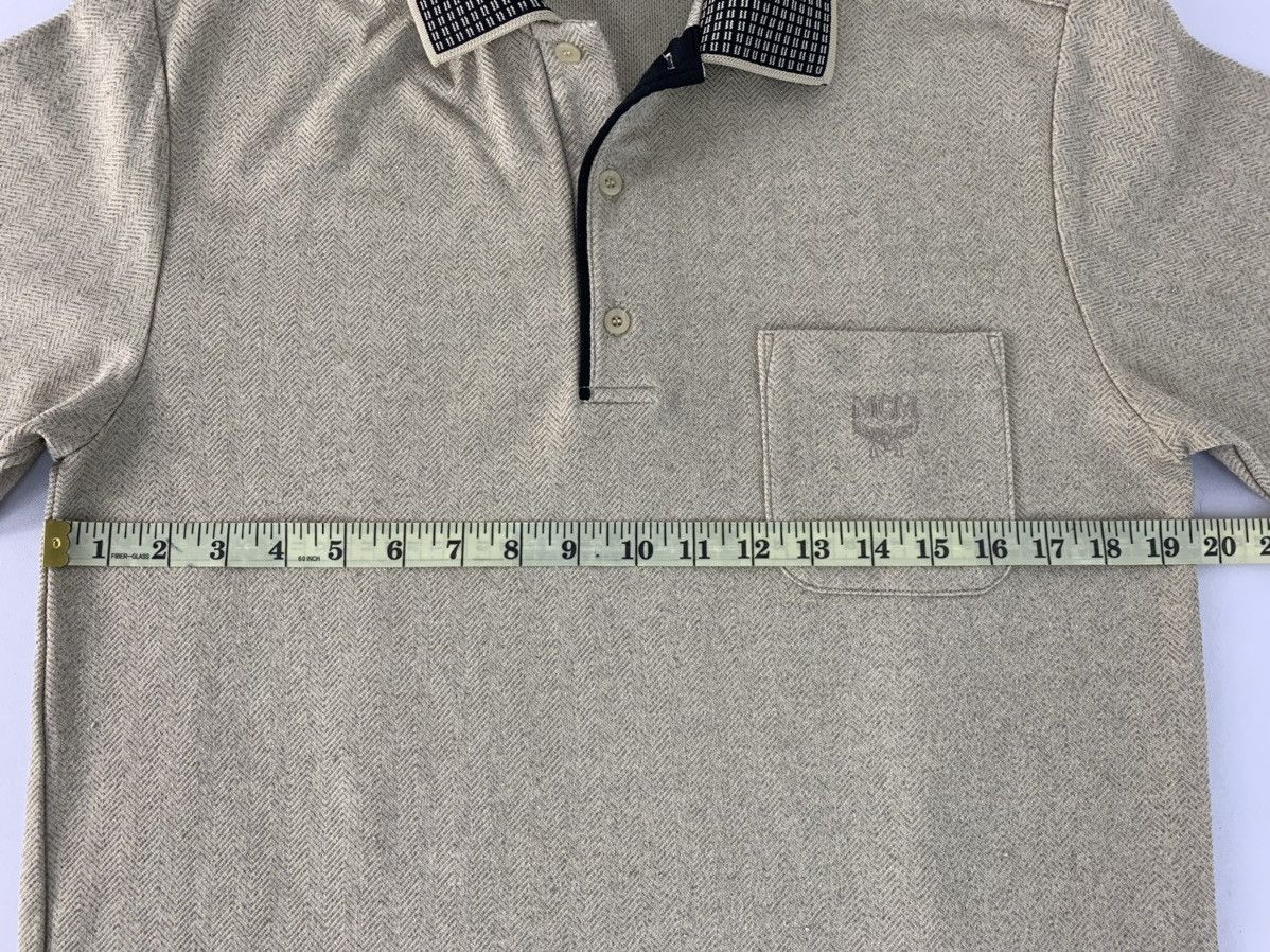 MCM 90s Hype MCM Legere Single Pocket Herringbone Polo Tee Size US M / EU 48-50 / 2 - 7 Thumbnail