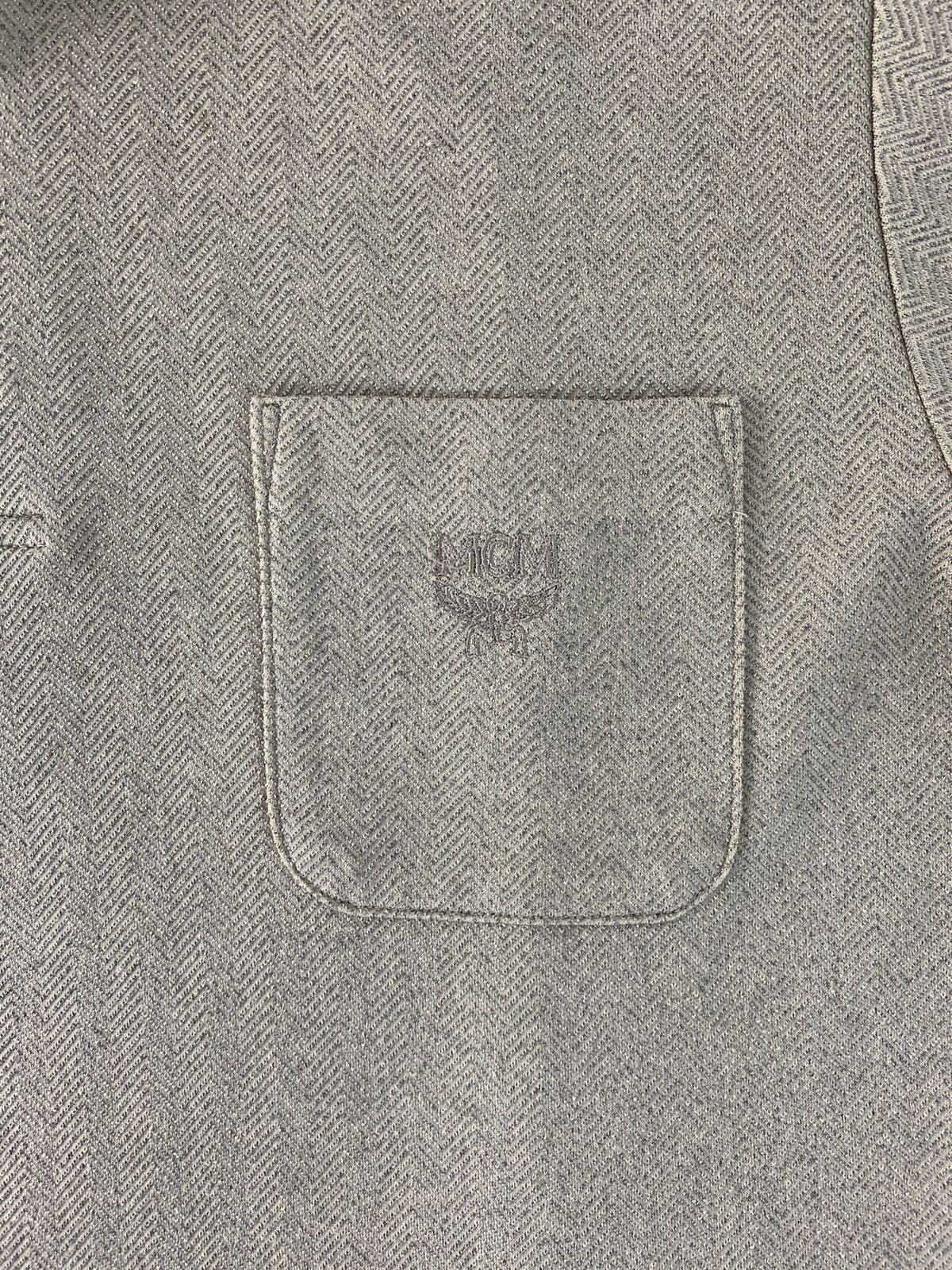 MCM 90s Hype MCM Legere Single Pocket Herringbone Polo Tee Size US M / EU 48-50 / 2 - 2 Thumbnail