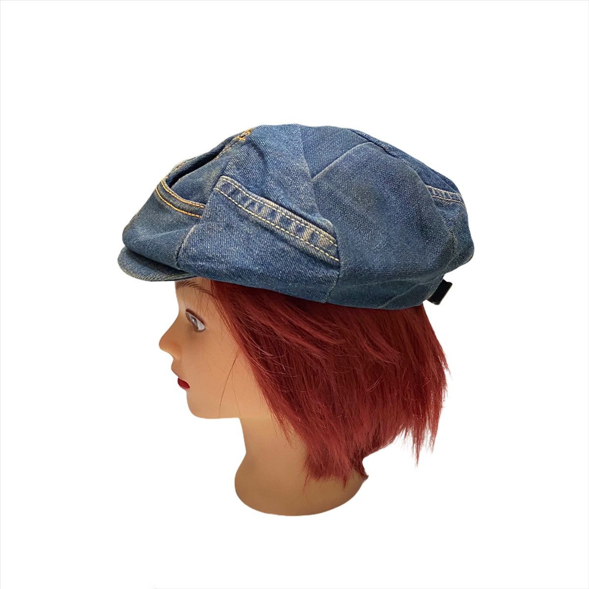 Japanese Brand ART OF BARETTA PATCHWORK DISTRESSED DENIM HAT CAP Size ONE SIZE - 6 Thumbnail