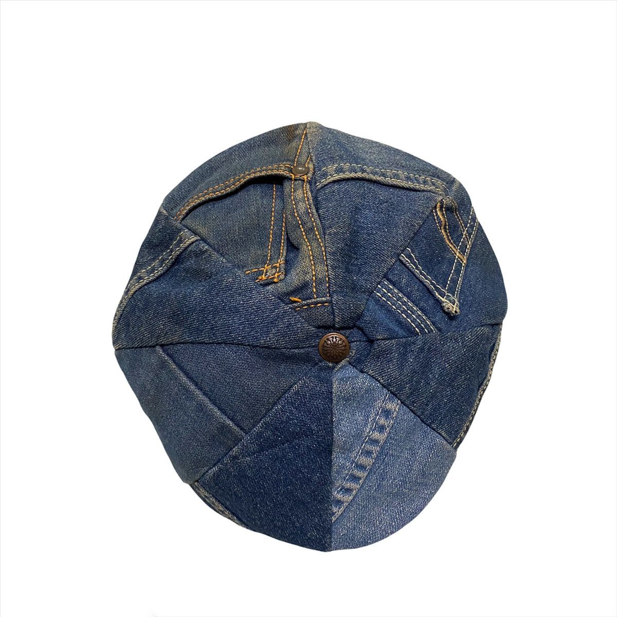 Japanese Brand ART OF BARETTA PATCHWORK DISTRESSED DENIM HAT CAP Size ONE SIZE - 7 Thumbnail