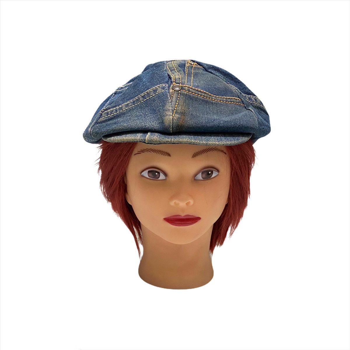 Japanese Brand ART OF BARETTA PATCHWORK DISTRESSED DENIM HAT CAP Size ONE SIZE - 3 Thumbnail