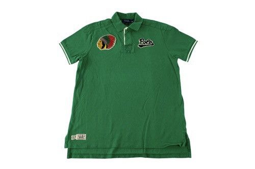 Native × Polo Ralph Lauren × Vintage Polo Ralph Lauren & Co 67 American Native Patches Tee Size US L / EU 52-54 / 3 - 1 Thumbnail