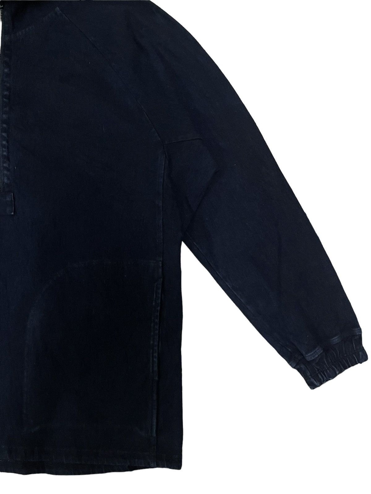 Japanese Brand Vintage Japanese Denim Half Zipper Hooded Jacket Size US M / EU 48-50 / 2 - 8 Thumbnail