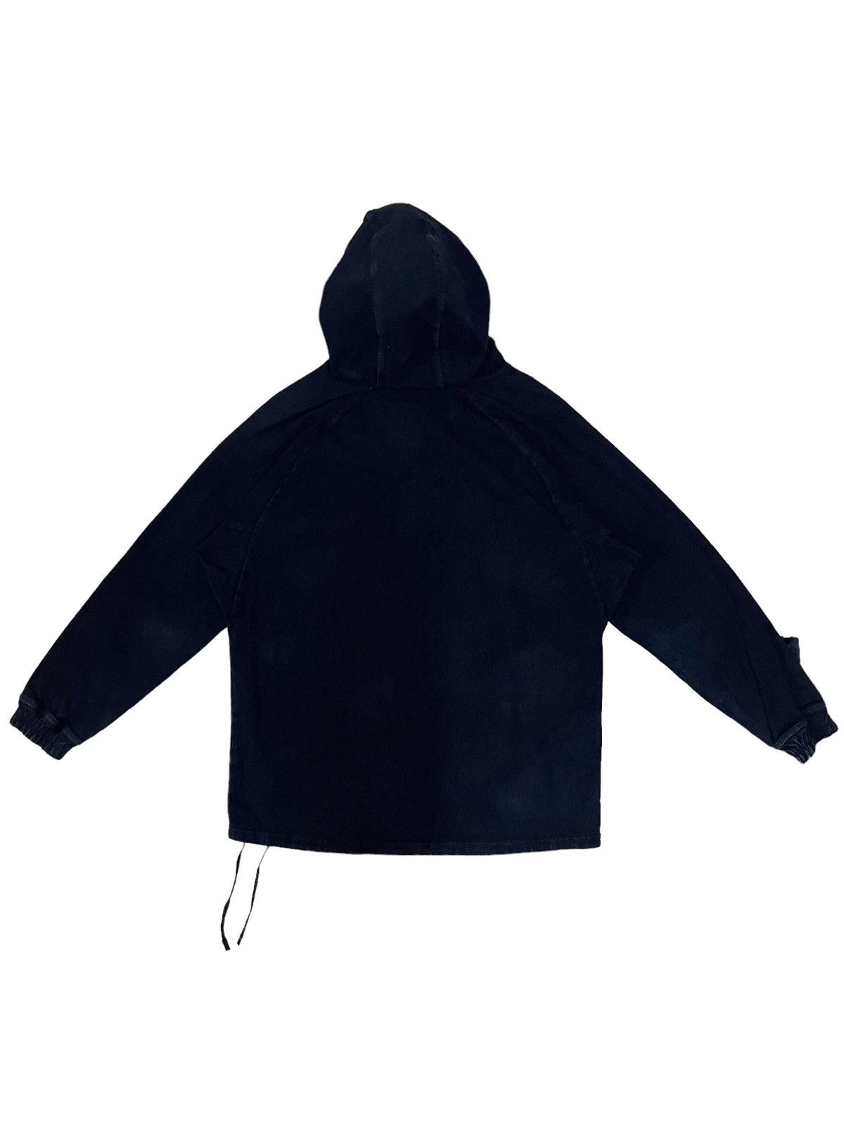 Japanese Brand Vintage Japanese Denim Half Zipper Hooded Jacket Size US M / EU 48-50 / 2 - 2 Thumbnail