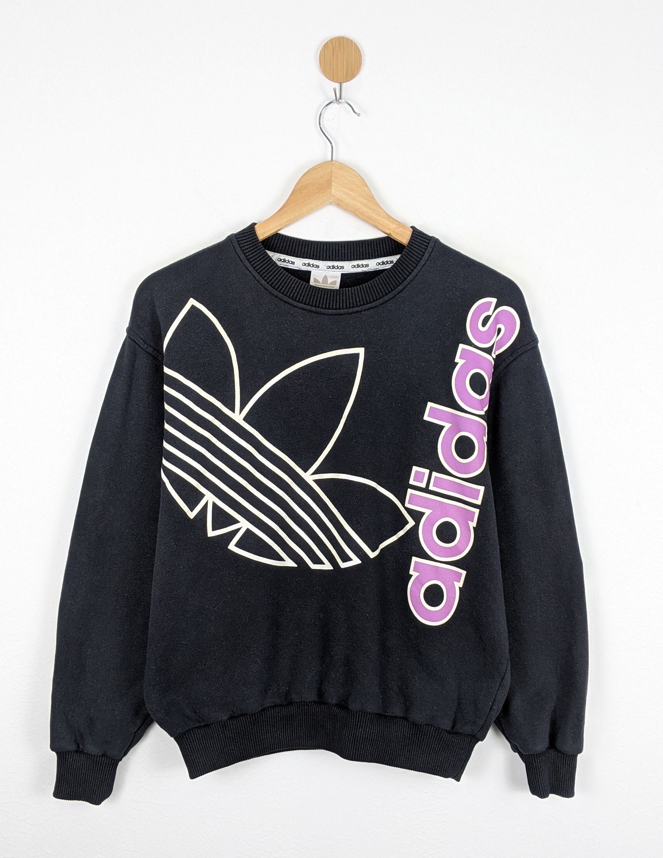 00'S Adidas logo sweatshirt, men's size L cotton red type Vintage Second Hand main image 0