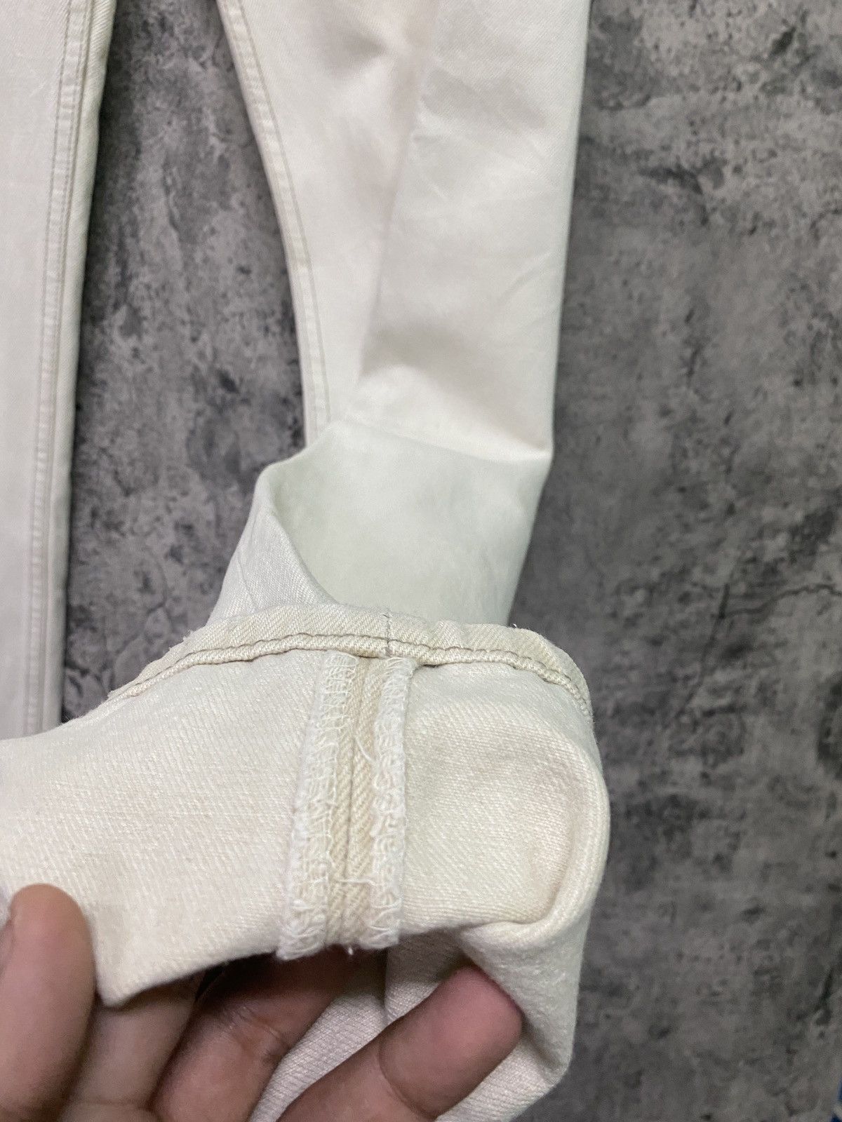 Levi's × Vintage Vintage 90s LEVIS 501 Dirty White Denim- L60 Size US 32 / EU 48 - 19 Thumbnail