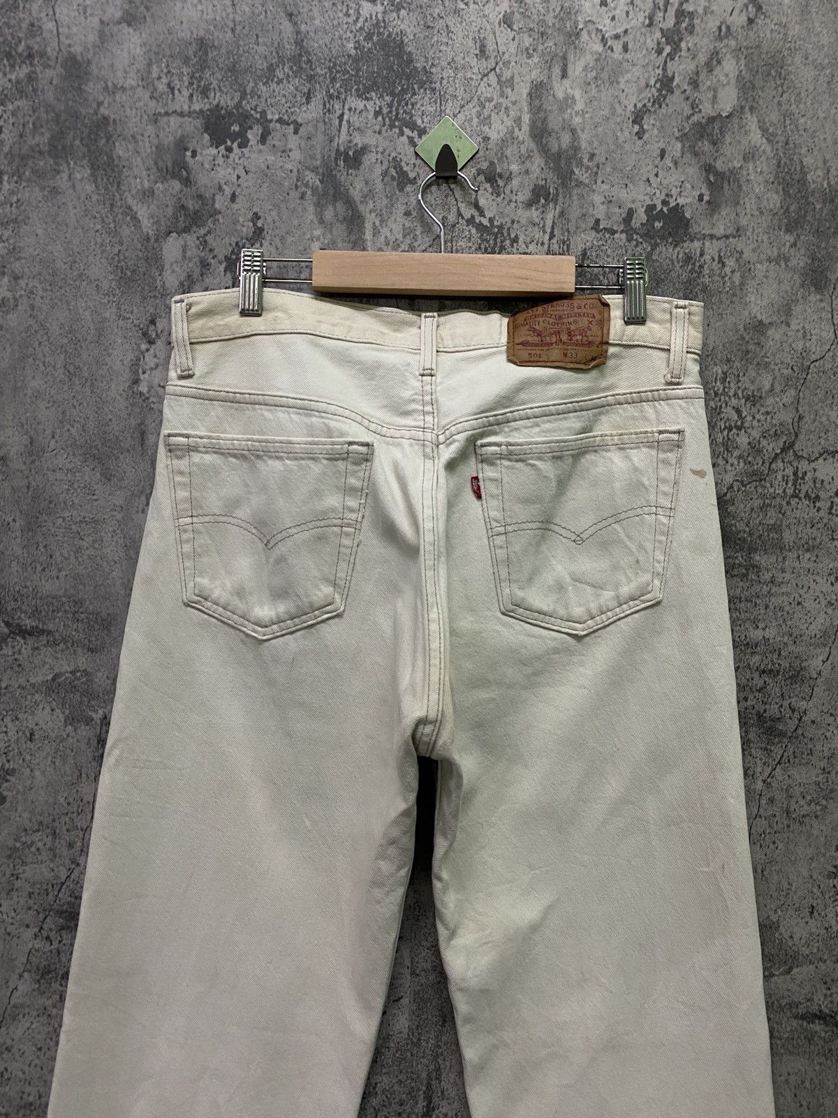 Levi's × Vintage Vintage 90s LEVIS 501 Dirty White Denim- L60 Size US 32 / EU 48 - 11 Thumbnail