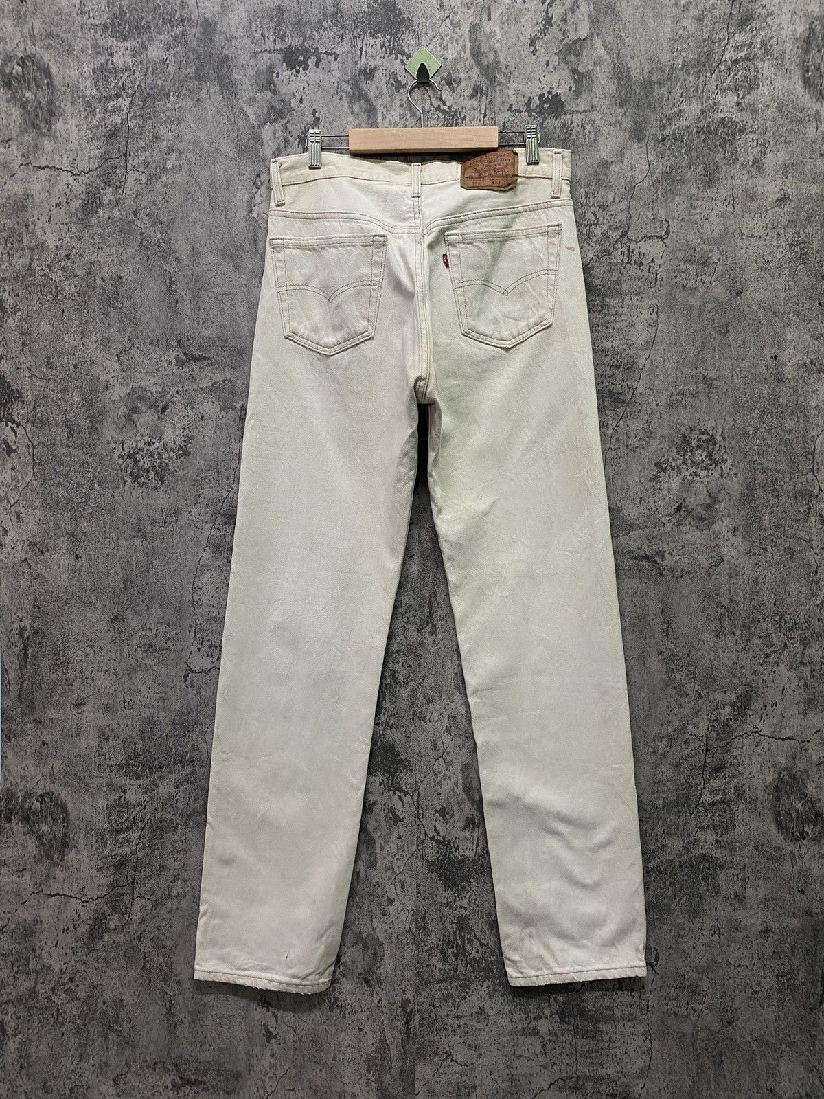 Levi's × Vintage Vintage 90s LEVIS 501 Dirty White Denim- L60 Size US 32 / EU 48 - 2 Thumbnail