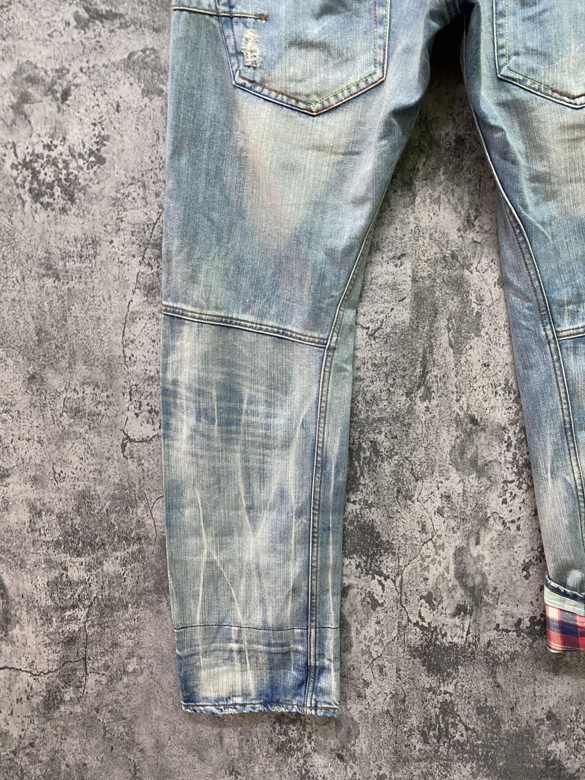 Japanese Brand DOMINATE HANDCRAFTED JEANS Double Waist Patchwork Jeans Size US 32 / EU 48 - 12 Thumbnail