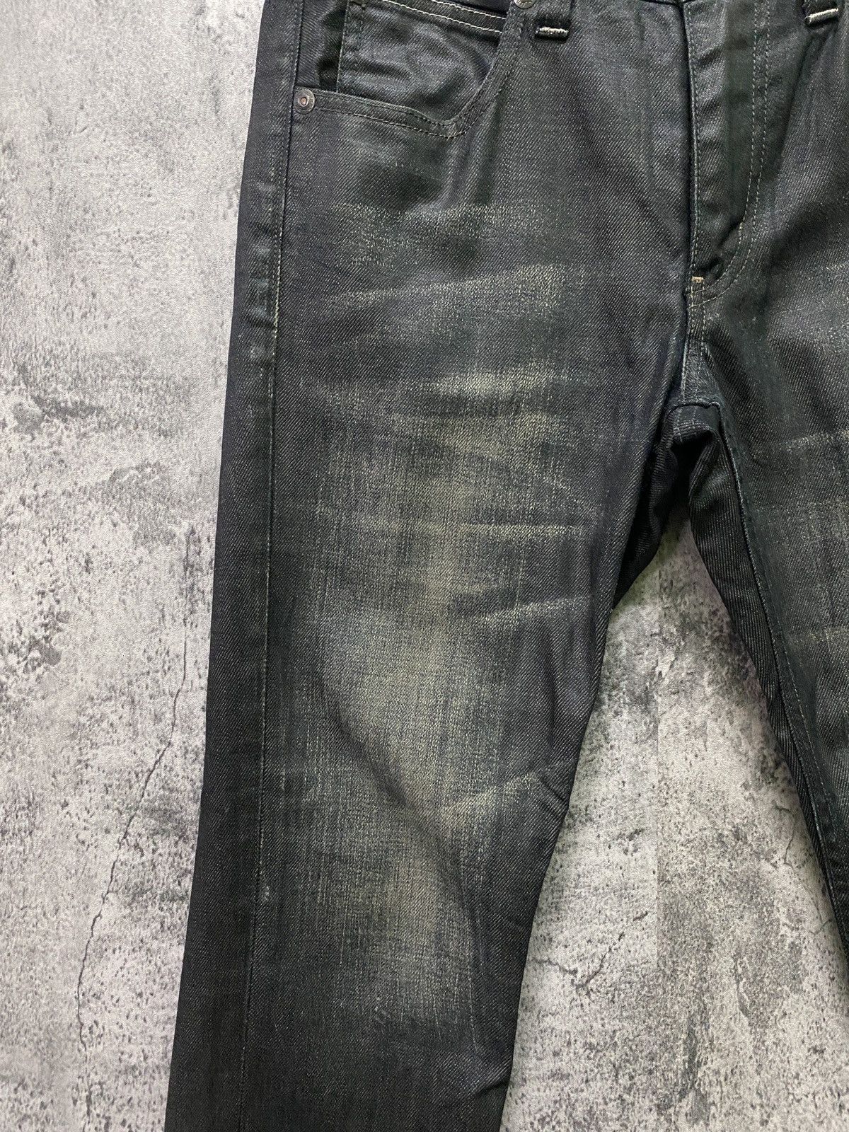 Japanese Brand Japanese BACK NUMBER Black Waxed Denim Size US 29 - 4 Thumbnail
