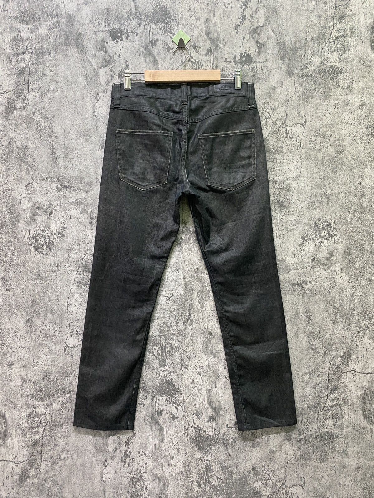 Japanese Brand Japanese BACK NUMBER Black Waxed Denim Size US 29 - 2 Thumbnail