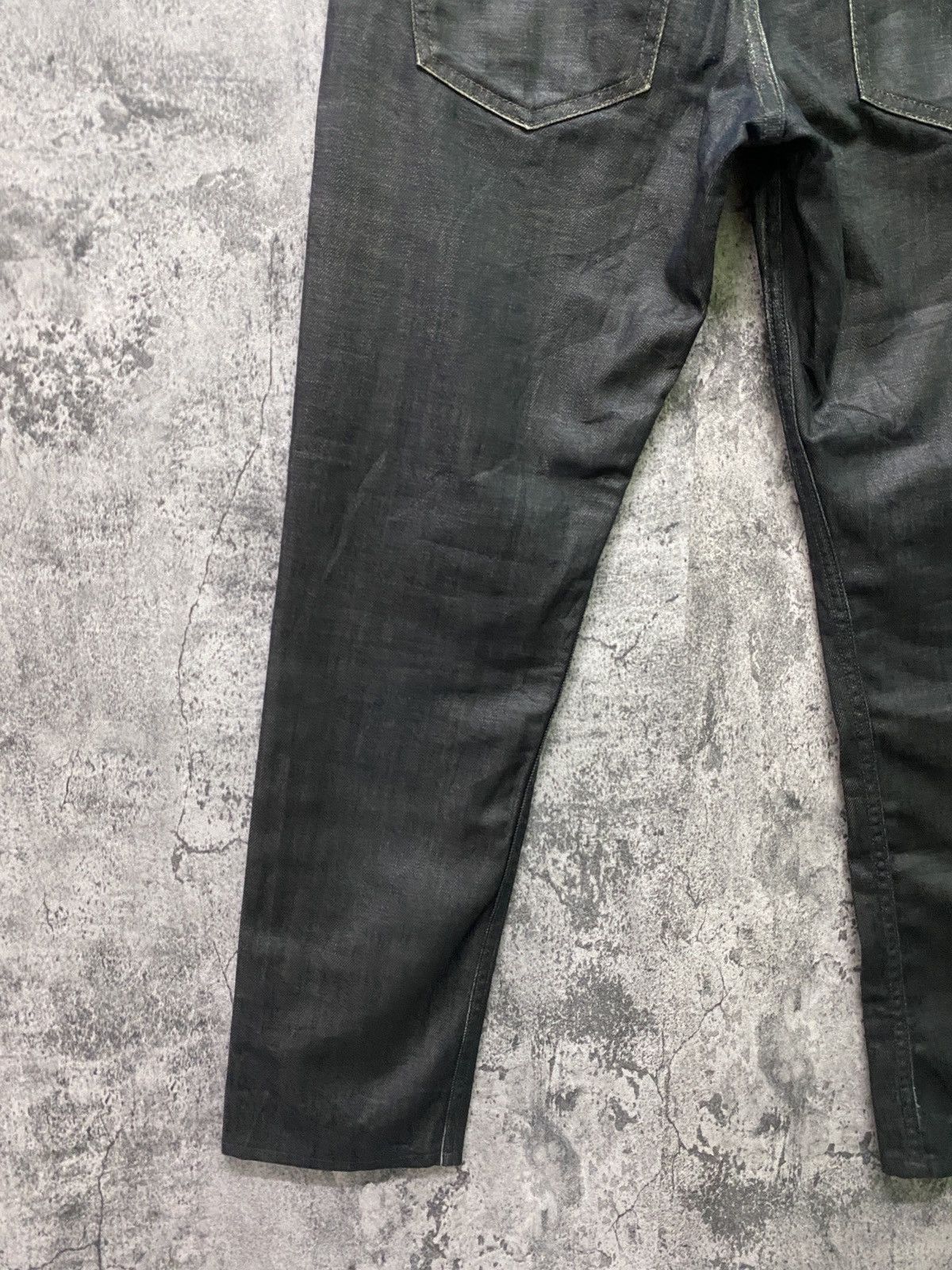 Japanese Brand Japanese BACK NUMBER Black Waxed Denim Size US 29 - 13 Thumbnail