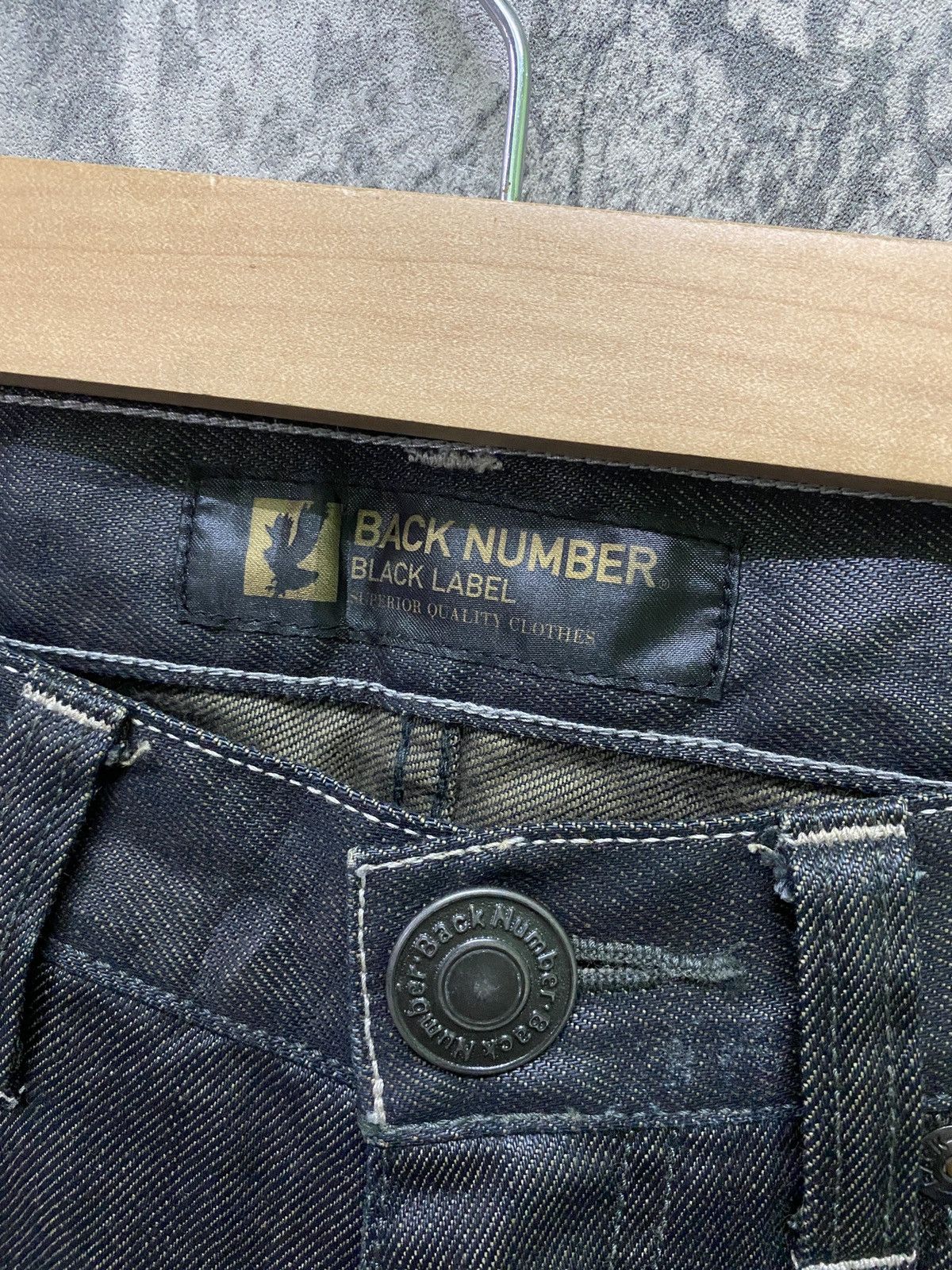 Japanese Brand Japanese BACK NUMBER Black Waxed Denim Size US 29 - 8 Thumbnail