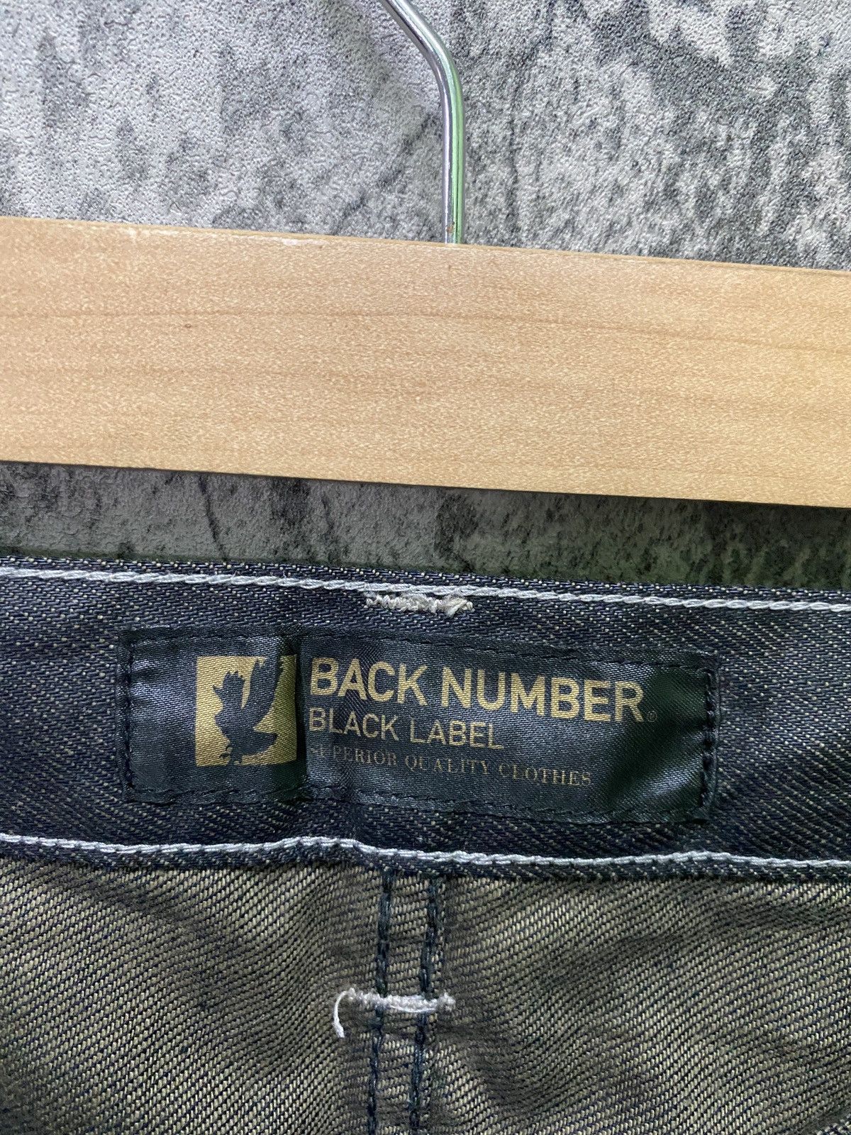 Japanese Brand Japanese BACK NUMBER Black Waxed Denim Size US 29 - 16 Thumbnail