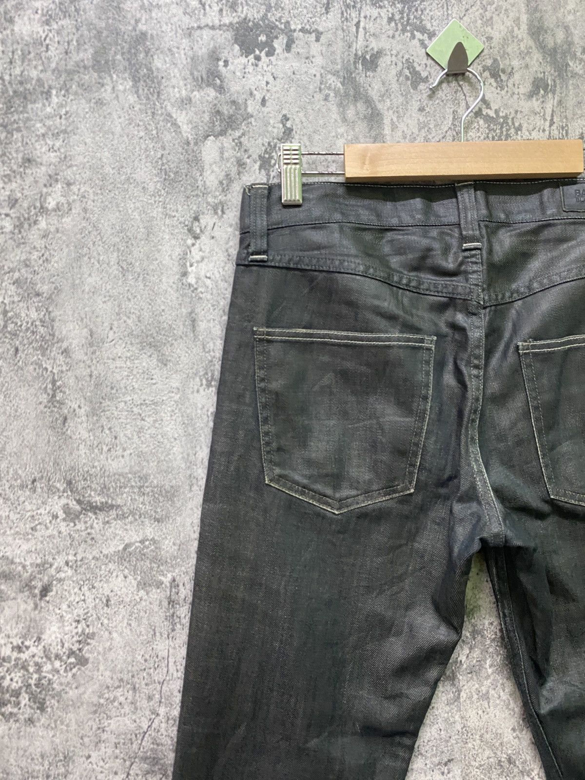 Japanese Brand Japanese BACK NUMBER Black Waxed Denim Size US 29 - 10 Thumbnail