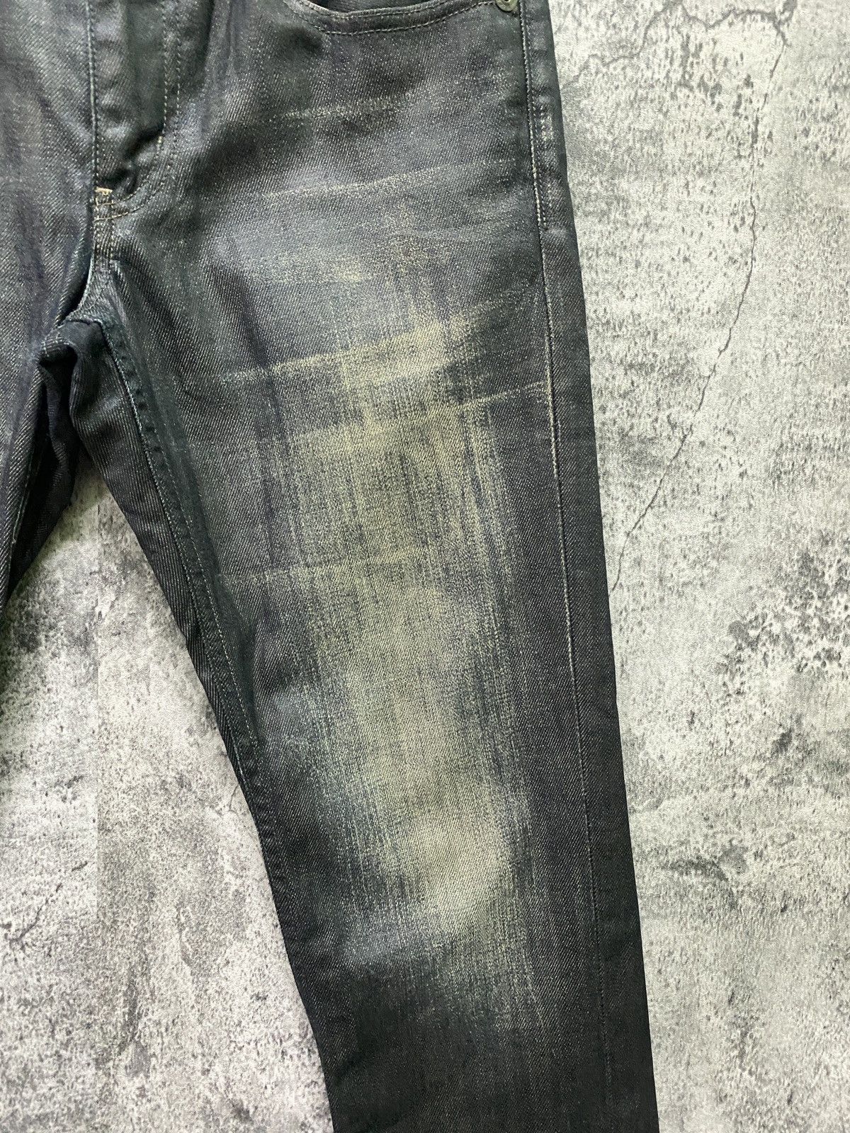 Japanese Brand Japanese BACK NUMBER Black Waxed Denim Size US 29 - 6 Thumbnail