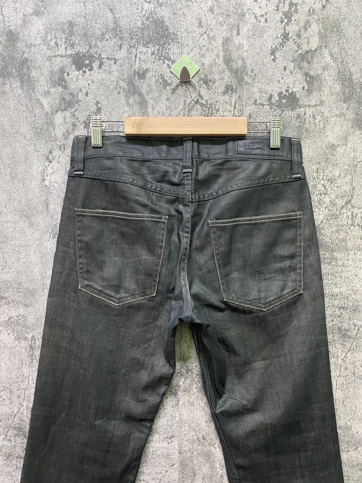 Japanese Brand Japanese BACK NUMBER Black Waxed Denim Size US 29 - 9 Thumbnail
