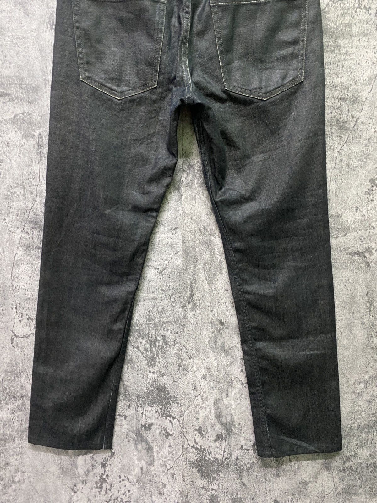 Japanese Brand Japanese BACK NUMBER Black Waxed Denim Size US 29 - 14 Thumbnail