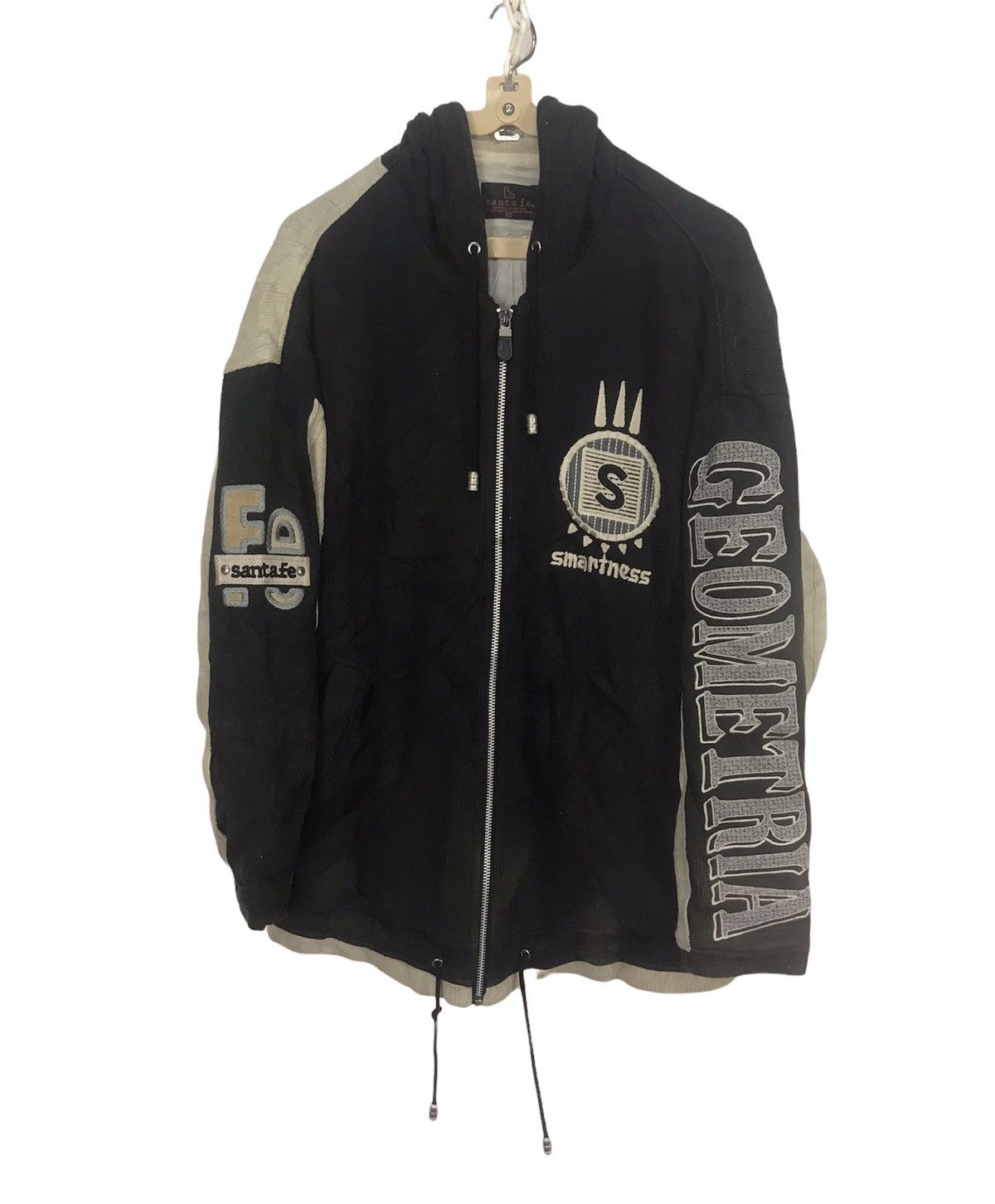 Japanese Brand Santa Fe spellout distressed zipper hoodie Size US M / EU 48-50 / 2 - 1 Thumbnail