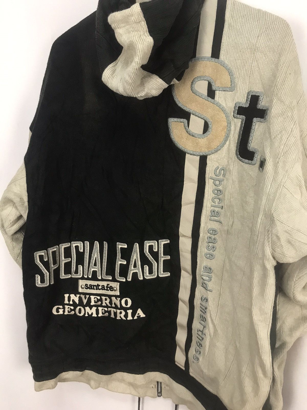 Japanese Brand Santa Fe spellout distressed zipper hoodie Size US M / EU 48-50 / 2 - 9 Thumbnail