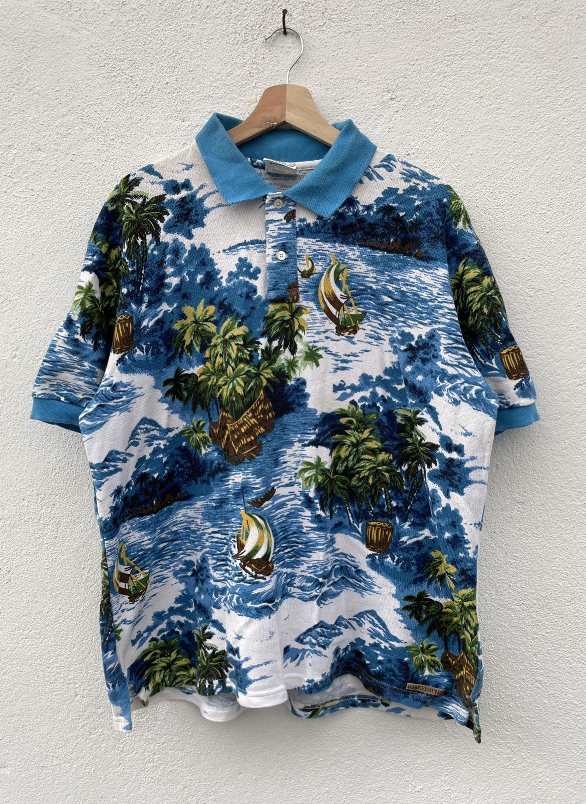 Vintage Vintage Carefighter Beach Polos Size US XL / EU 56 / 4 - 1 Thumbnail