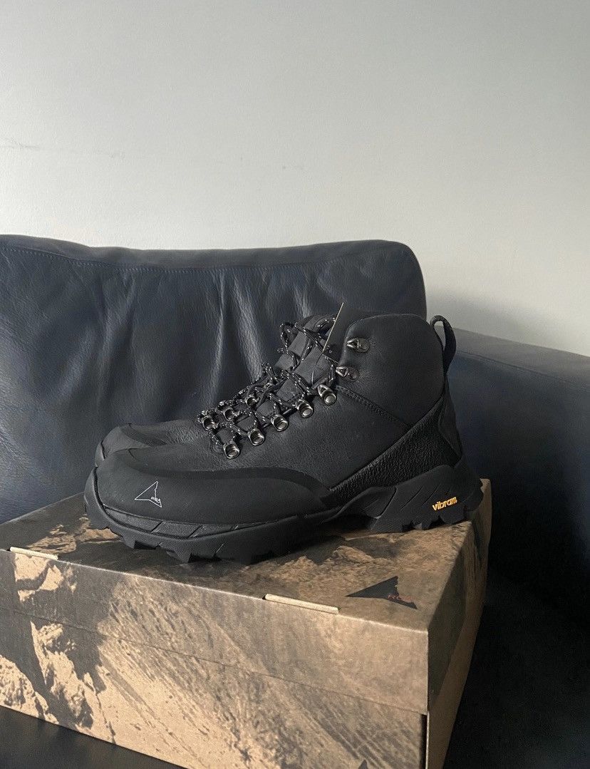 ROA ROA Vibram Andreas Black Leather Hiking Boots made in Italy | Grailed