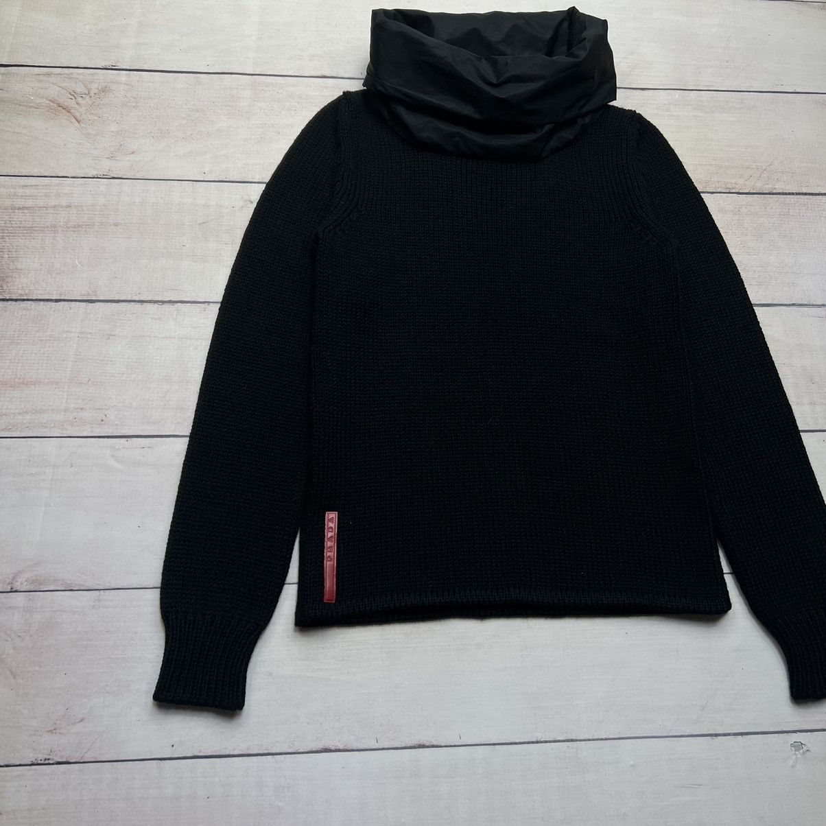 Prada Prada Sweater Knitwear Turtleneck Black Wool Nylon Size M / US 6-8 / IT 42-44 - 2 Thumbnail