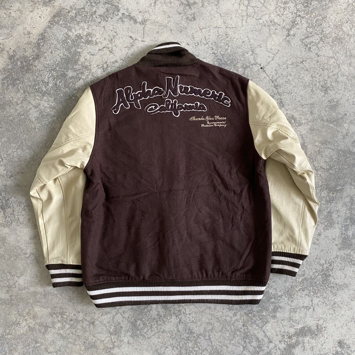 Alphanumeric Vintage Alpha Numeric Embroidered Letterman Varsity Jacket Size US XL / EU 56 / 4 - 1 Thumbnail