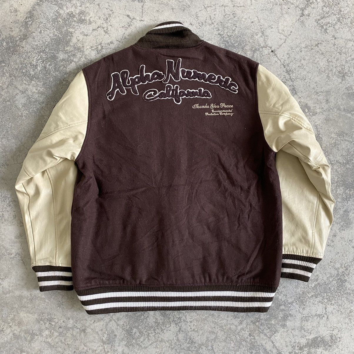 Alphanumeric Vintage Alpha Numeric Embroidered Letterman Varsity Jacket Size US XL / EU 56 / 4 - 6 Thumbnail