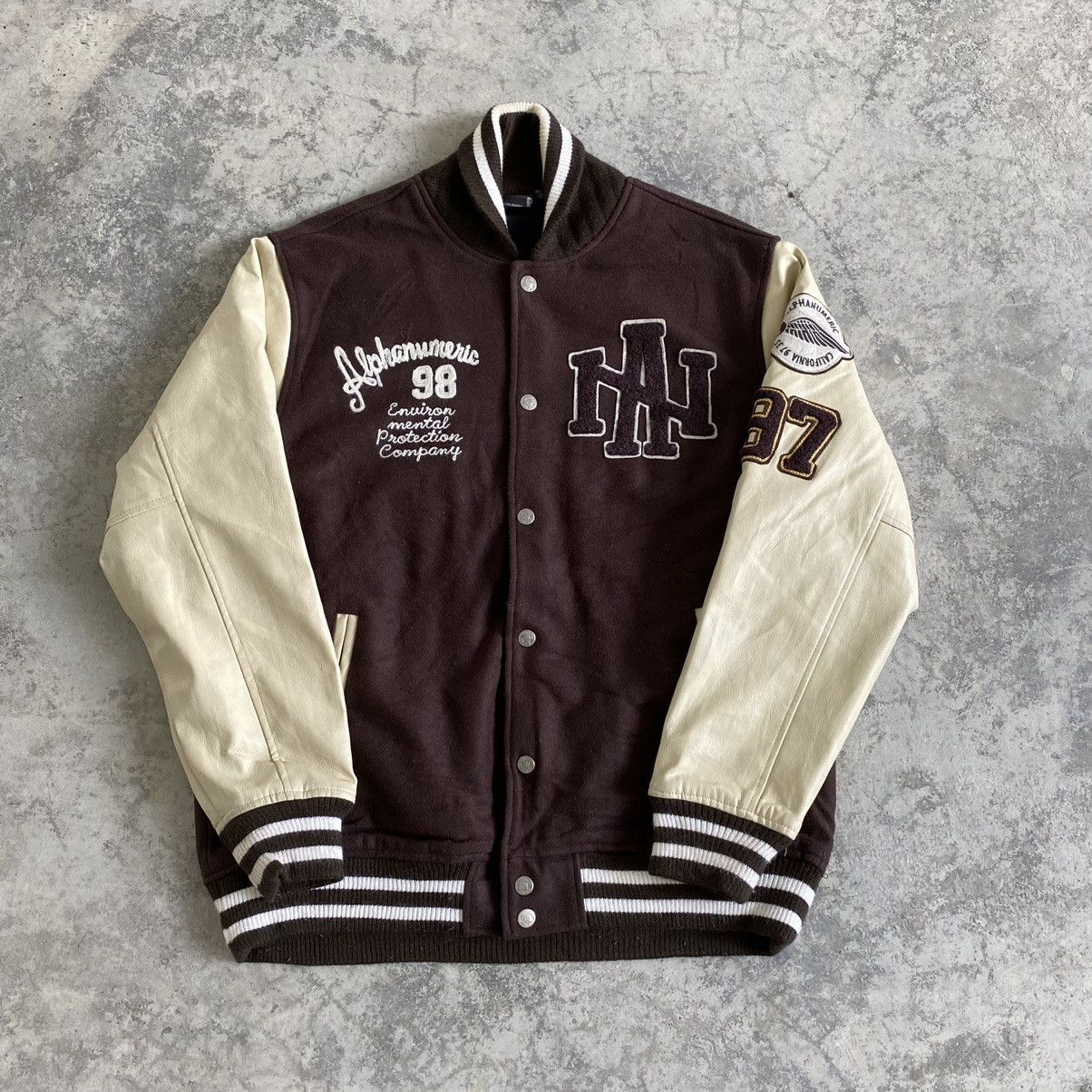 Alphanumeric Vintage Alpha Numeric Embroidered Letterman Varsity Jacket Size US XL / EU 56 / 4 - 8 Thumbnail