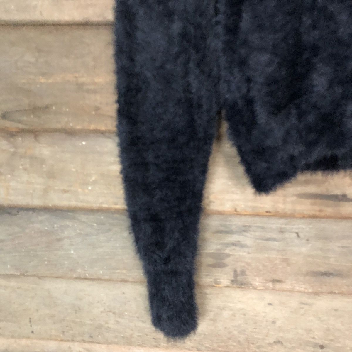 Homespun Knitwear DL GRL Black Mohair Shag Shaggy fur fleece Knitwear #c1100 Size M / US 6-8 / IT 42-44 - 6 Thumbnail