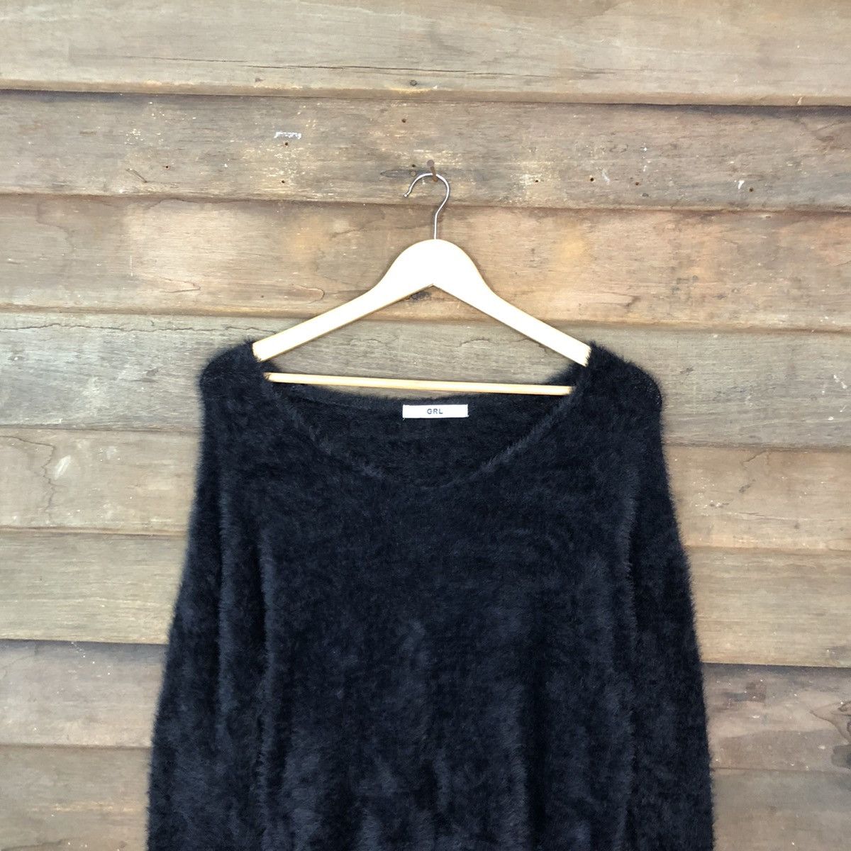 Homespun Knitwear DL GRL Black Mohair Shag Shaggy fur fleece Knitwear #c1100 Size M / US 6-8 / IT 42-44 - 9 Thumbnail