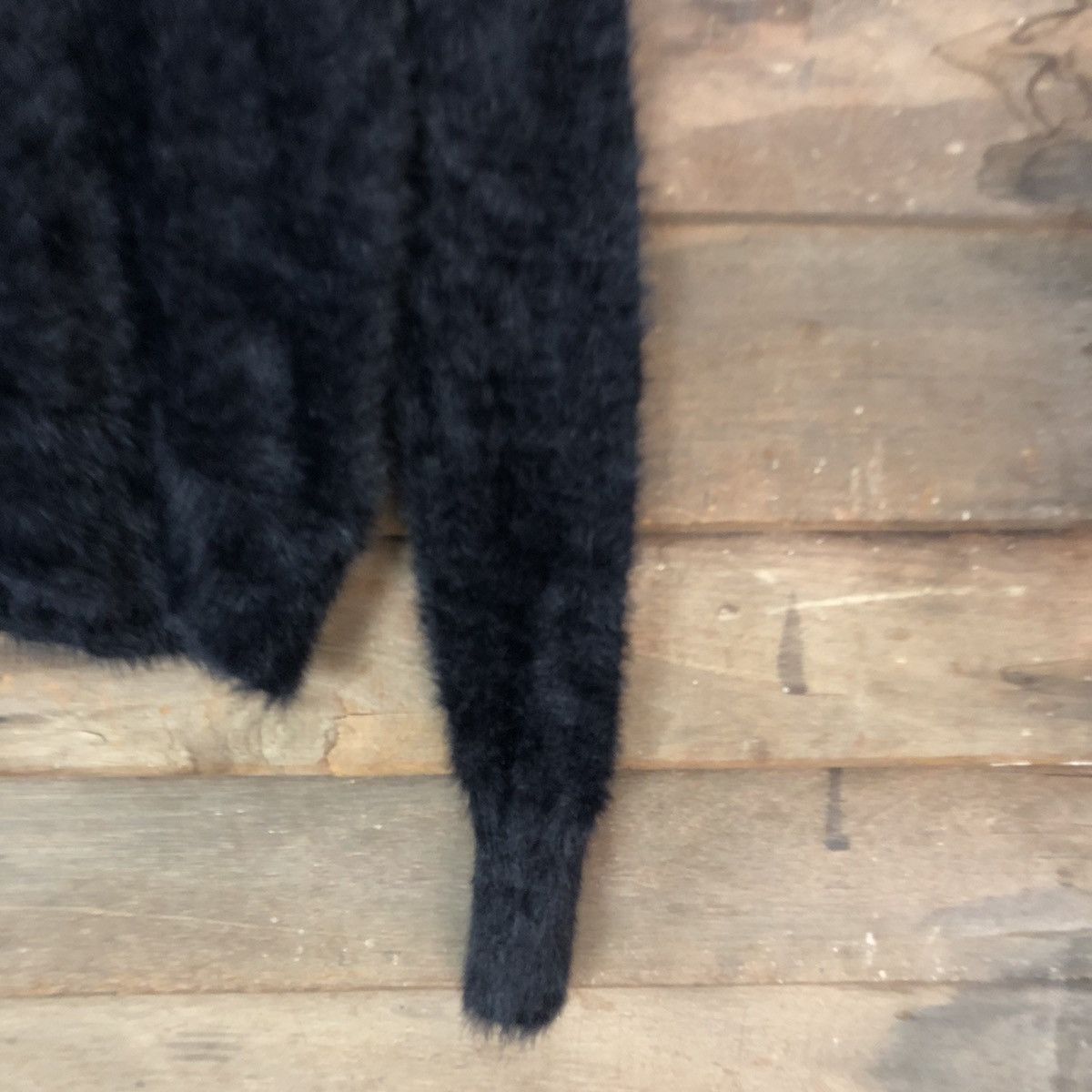Homespun Knitwear DL GRL Black Mohair Shag Shaggy fur fleece Knitwear #c1100 Size M / US 6-8 / IT 42-44 - 4 Thumbnail