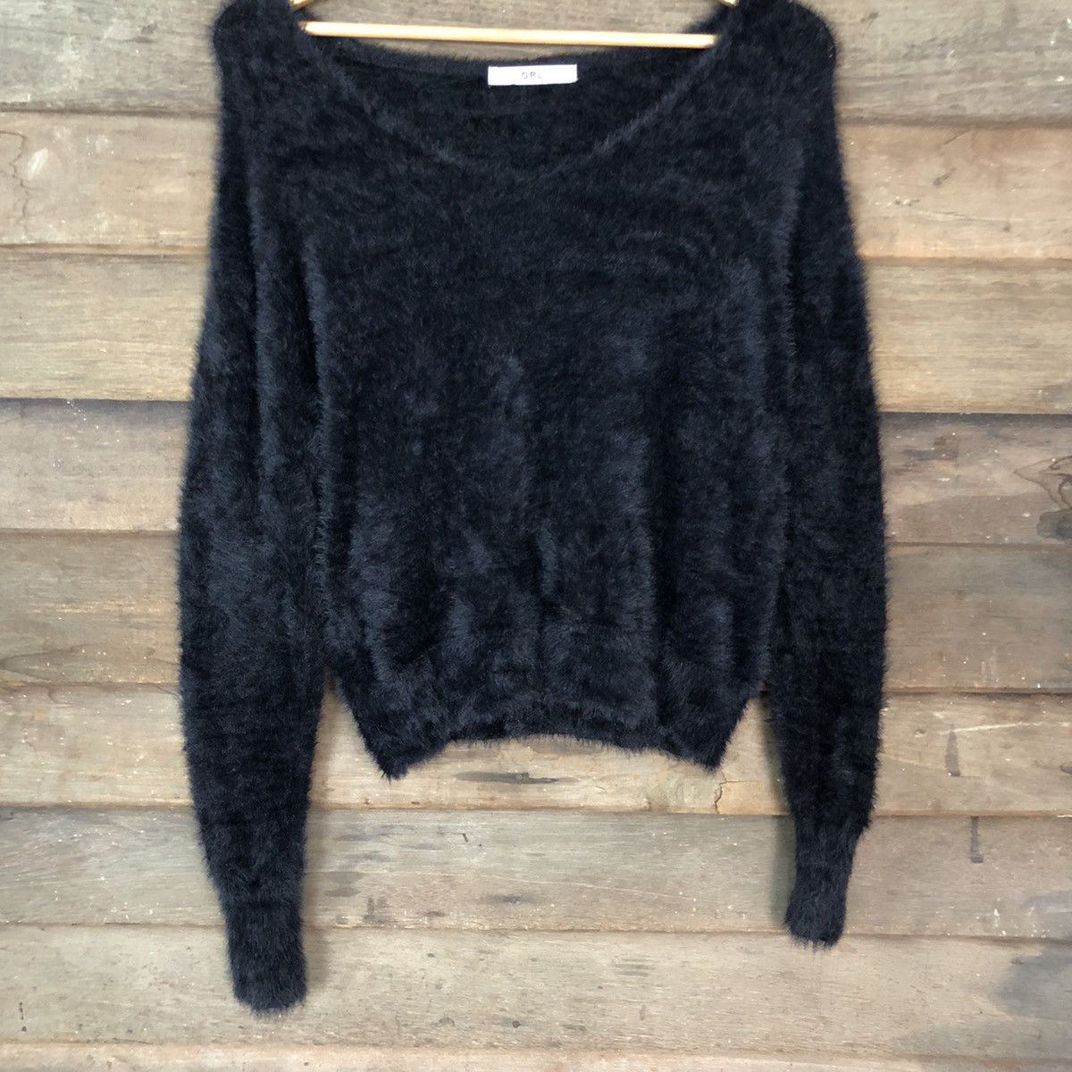 Homespun Knitwear DL GRL Black Mohair Shag Shaggy fur fleece Knitwear #c1100 Size M / US 6-8 / IT 42-44 - 8 Thumbnail